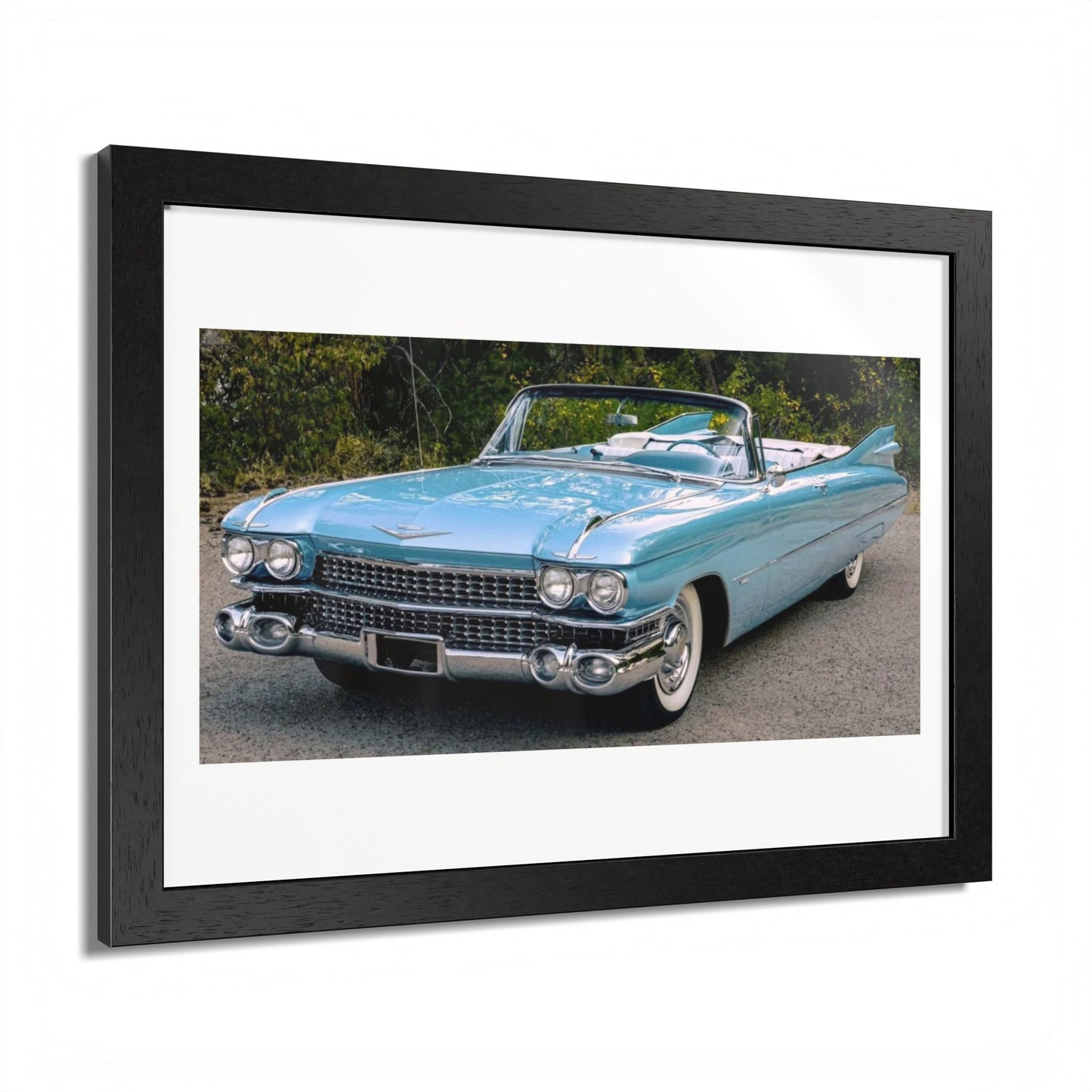 Vintage 1959 Cadillac Convertible Classic Car Framed Poster