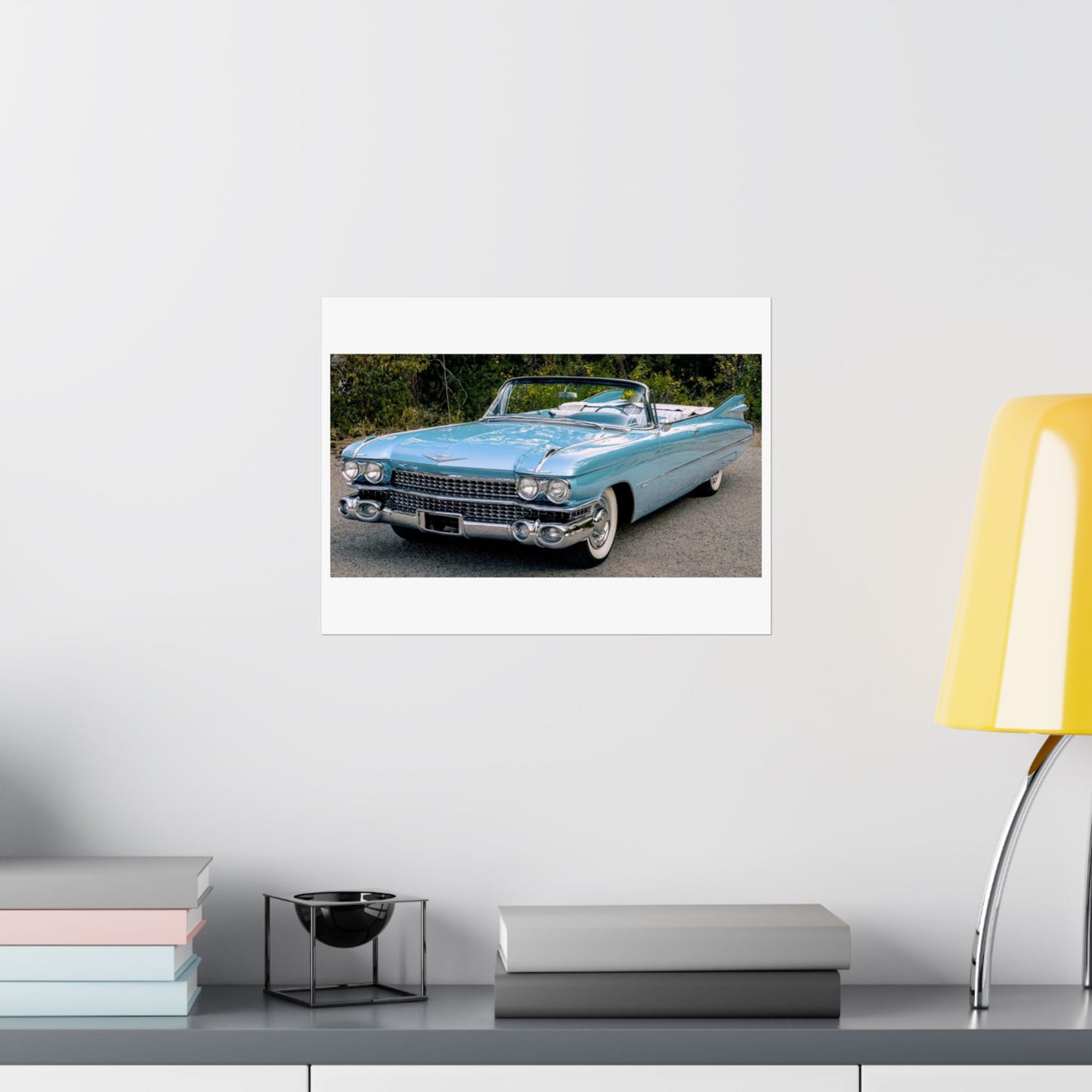 Vintage 1959 Cadillac Convertible Matte Horizontal Poster | Classic Car Photography