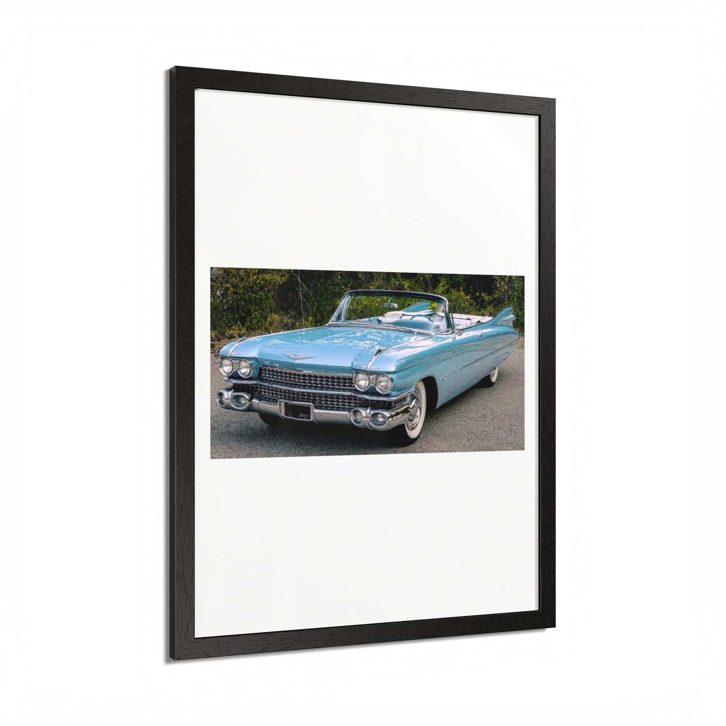 Vintage 1959 Cadillac Convertible Classic Car Framed Poster