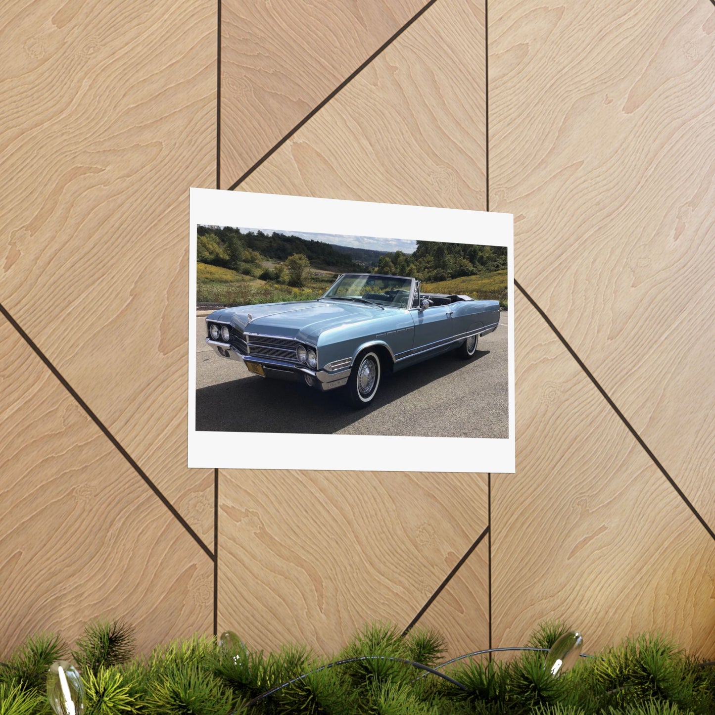Vintage 1965 Buick Electra 225 Convertible Poster Matte Horizontal Poster | Classic Vintage Automobile Wall Art