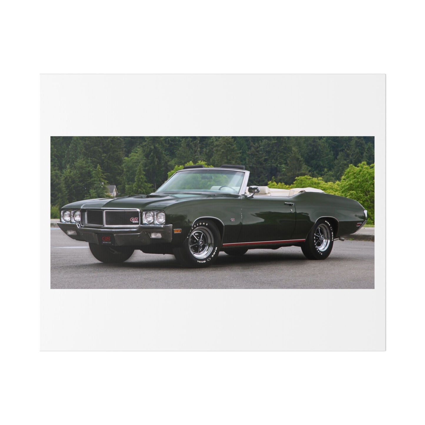 Vintage 1970 Buick Skylark GS455 Stage 1 Convertible Muscle Car Classic Stretched Canvas | Automotive Wall Art