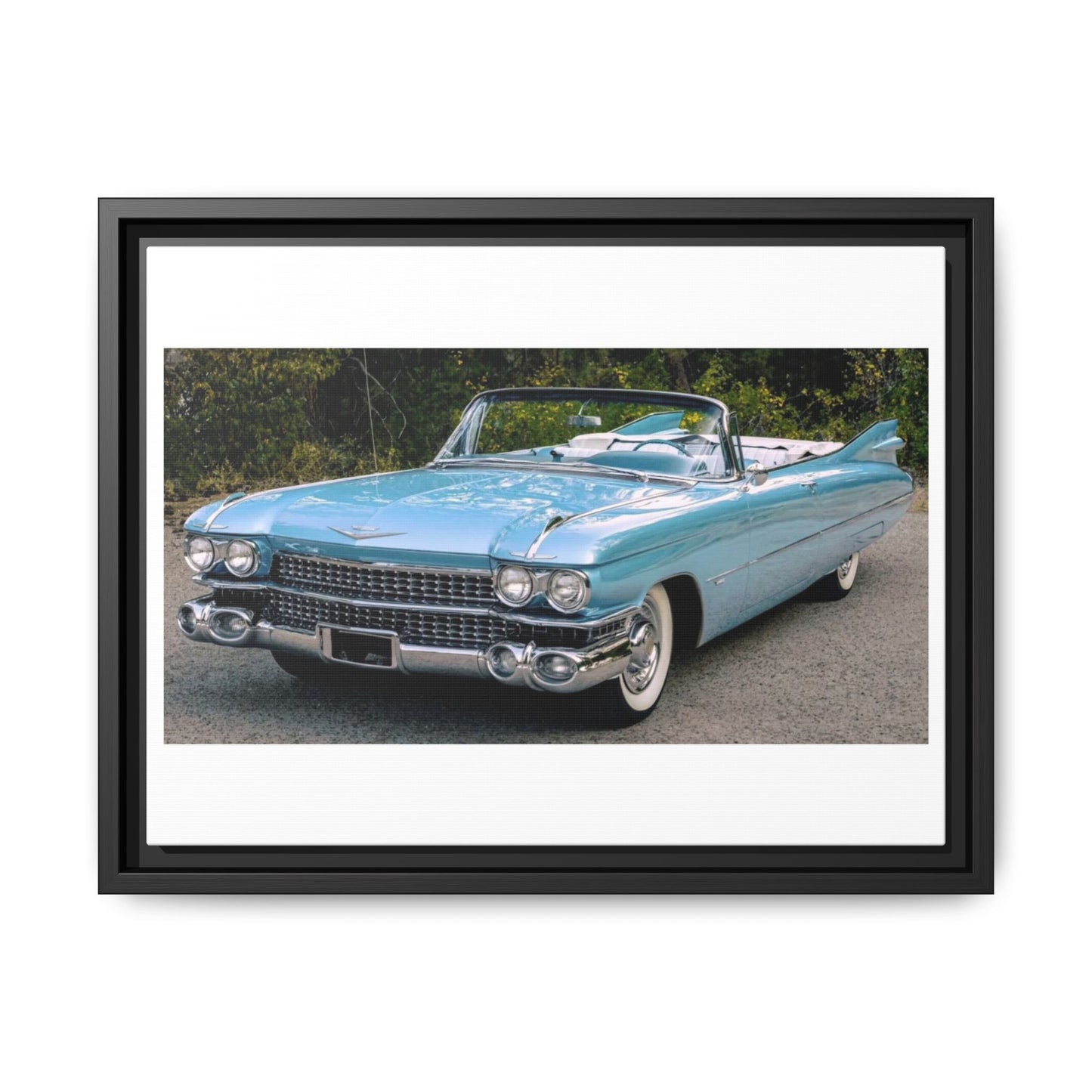 Vintage 1959 Cadillac Convertible Canvas, Framed