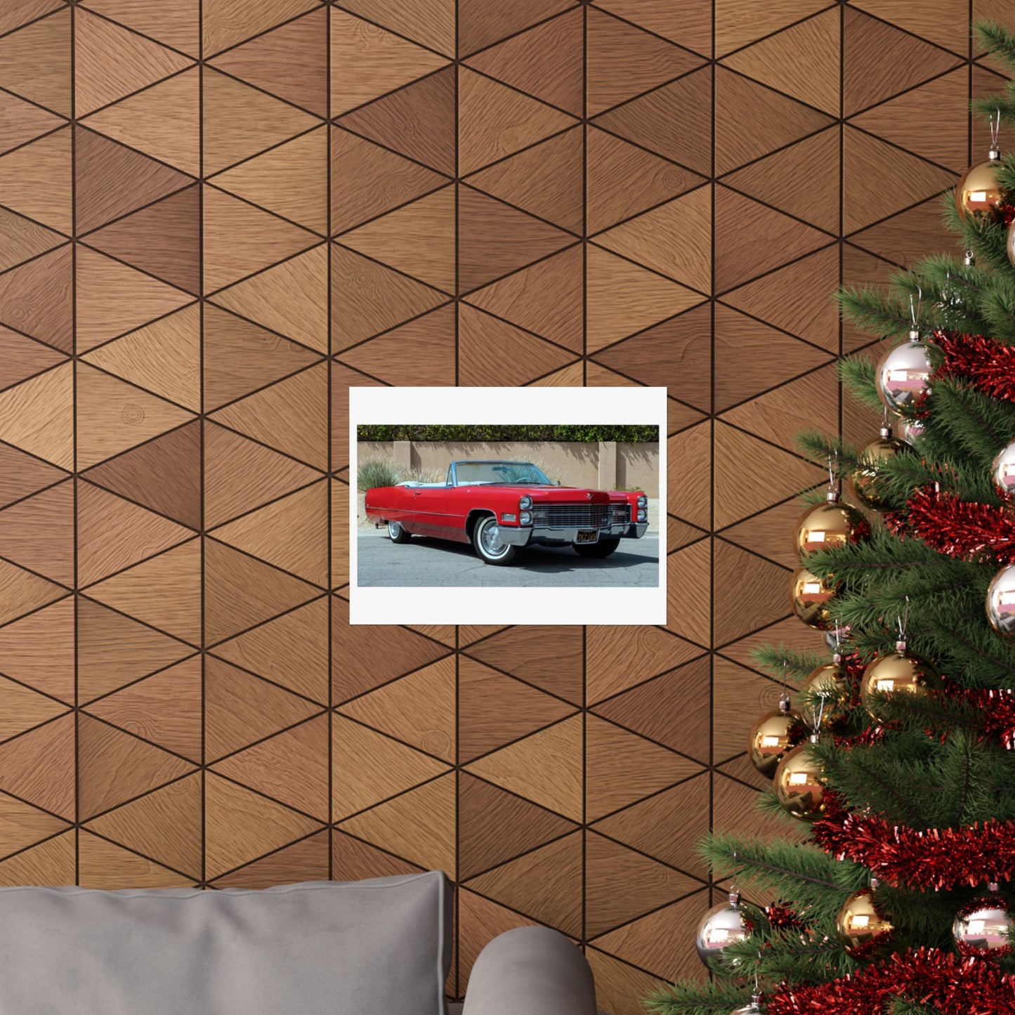 Classic 1966 Cadillac Convertible Poster Matte Horizontal Print | Vintage Car Wall Art