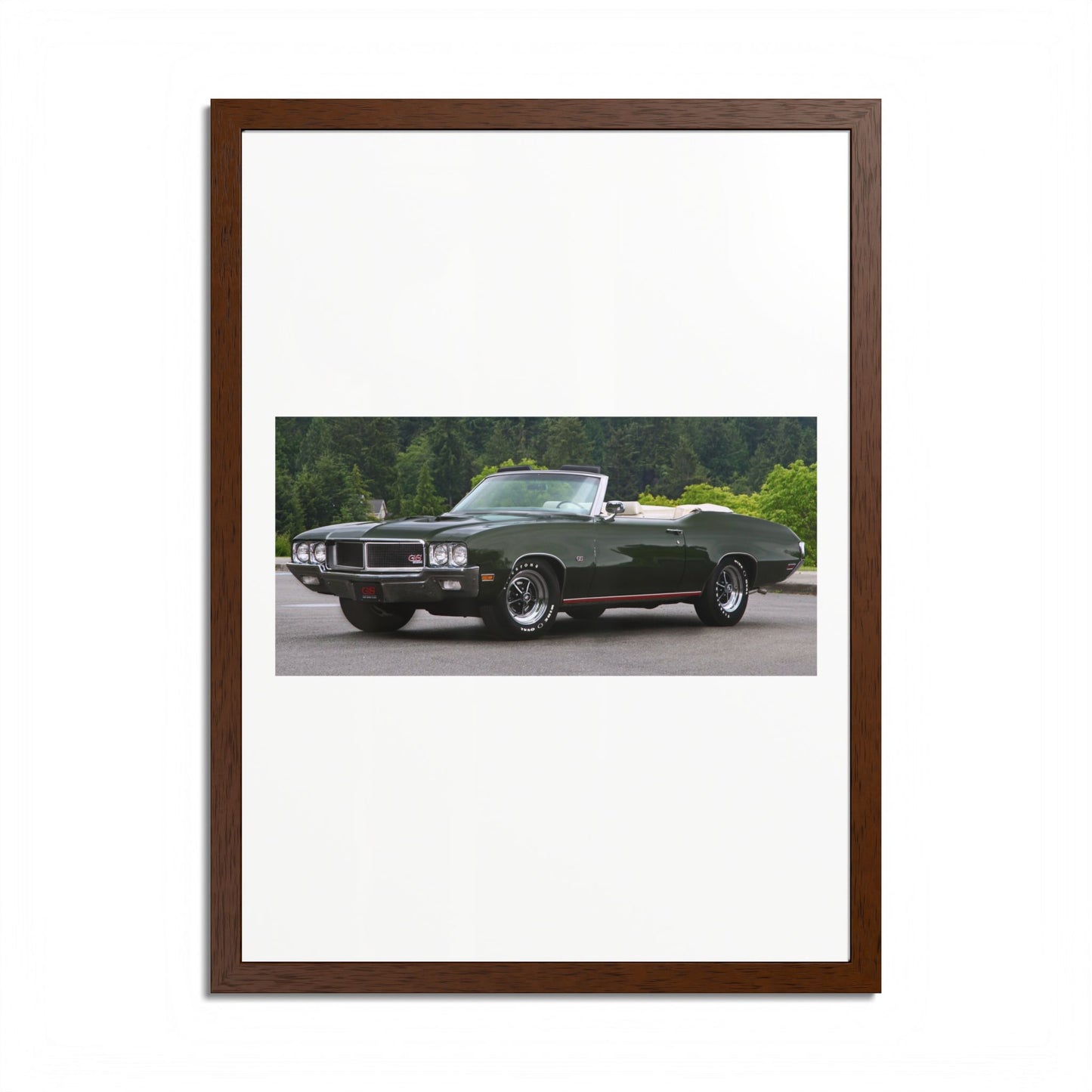 Classic 1970 Buick Skylark GS455 Stage 1 Muscle Car Convertible Framed Poster | Automotive Wall Art
