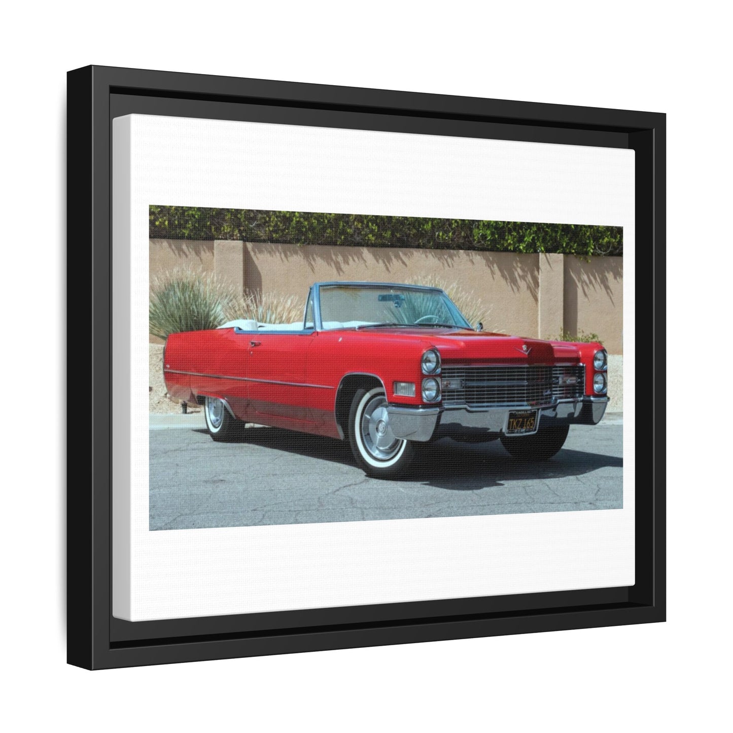Classic 1966 Cadillac Convertible Matte Canvas framed print | Vintage Cadillac Wall Art