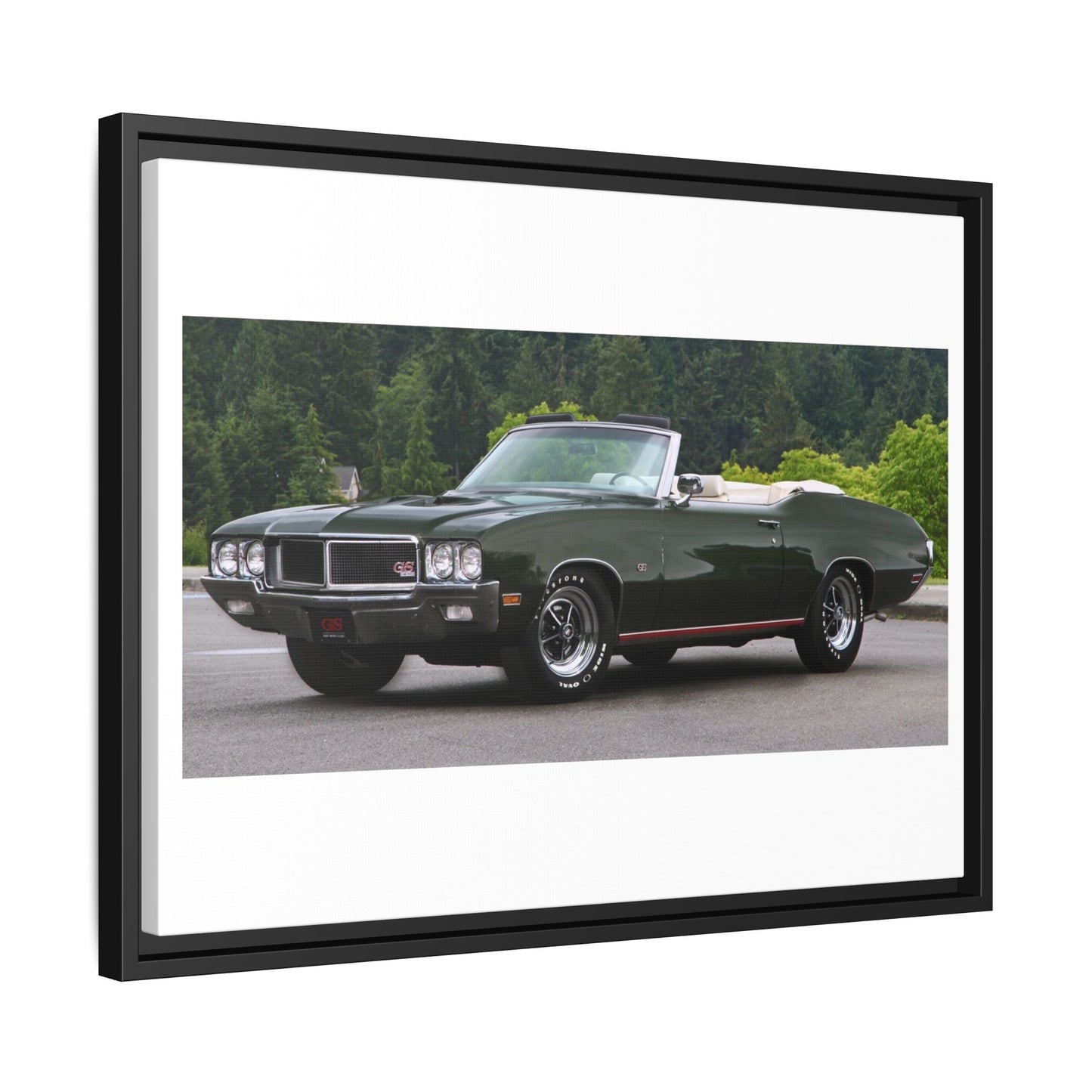 Classic 1970 Buick Skylark GS455 Stage 1 Convertible Matte Canvas Framed Print