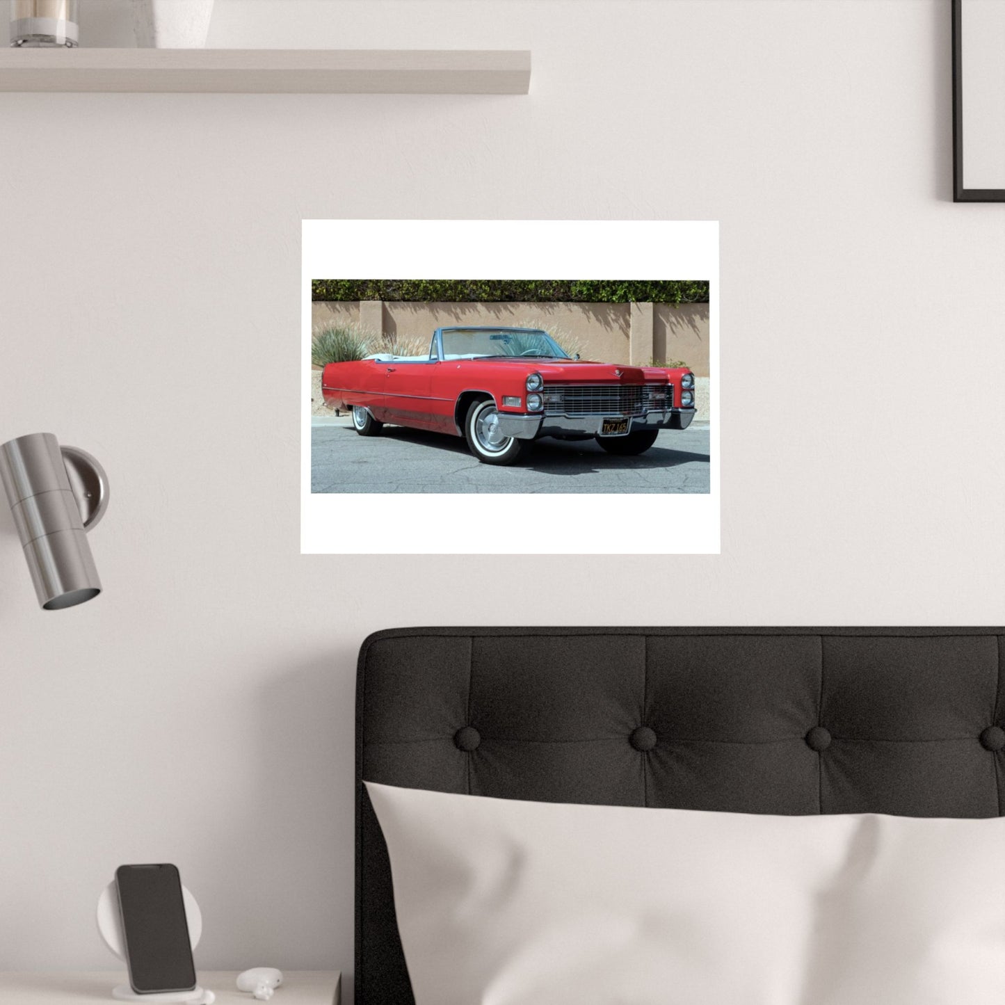 Classic 1966 Cadillac Convertible Poster | Satin Poster (210gsm)