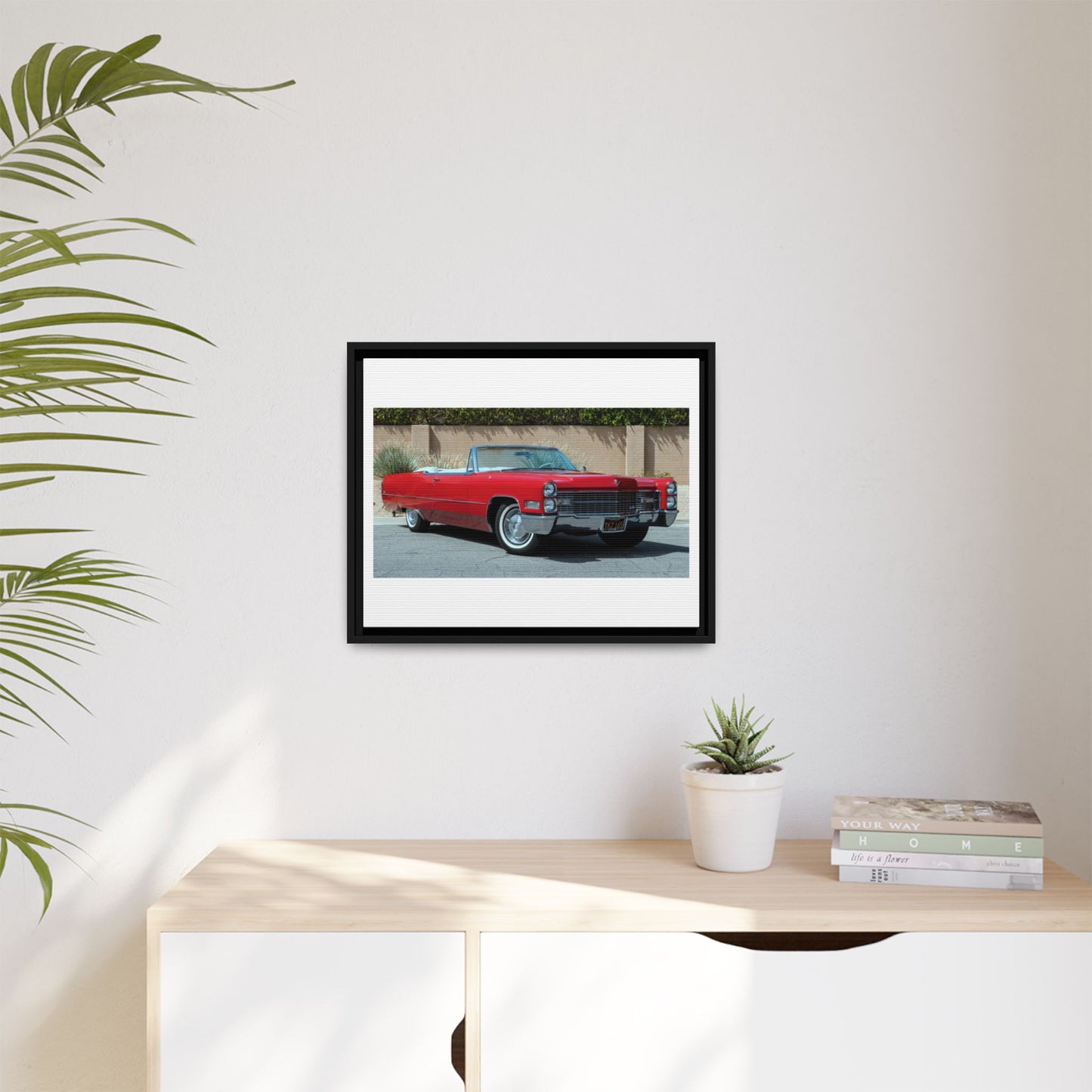 Classic 1966 Cadillac Convertible Matte Canvas framed print | Vintage Cadillac Wall Art