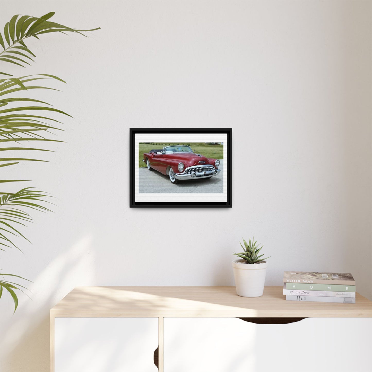 Classic 1953 Buick Roadmaster Convertible Matte Canvas Framed Wall Art