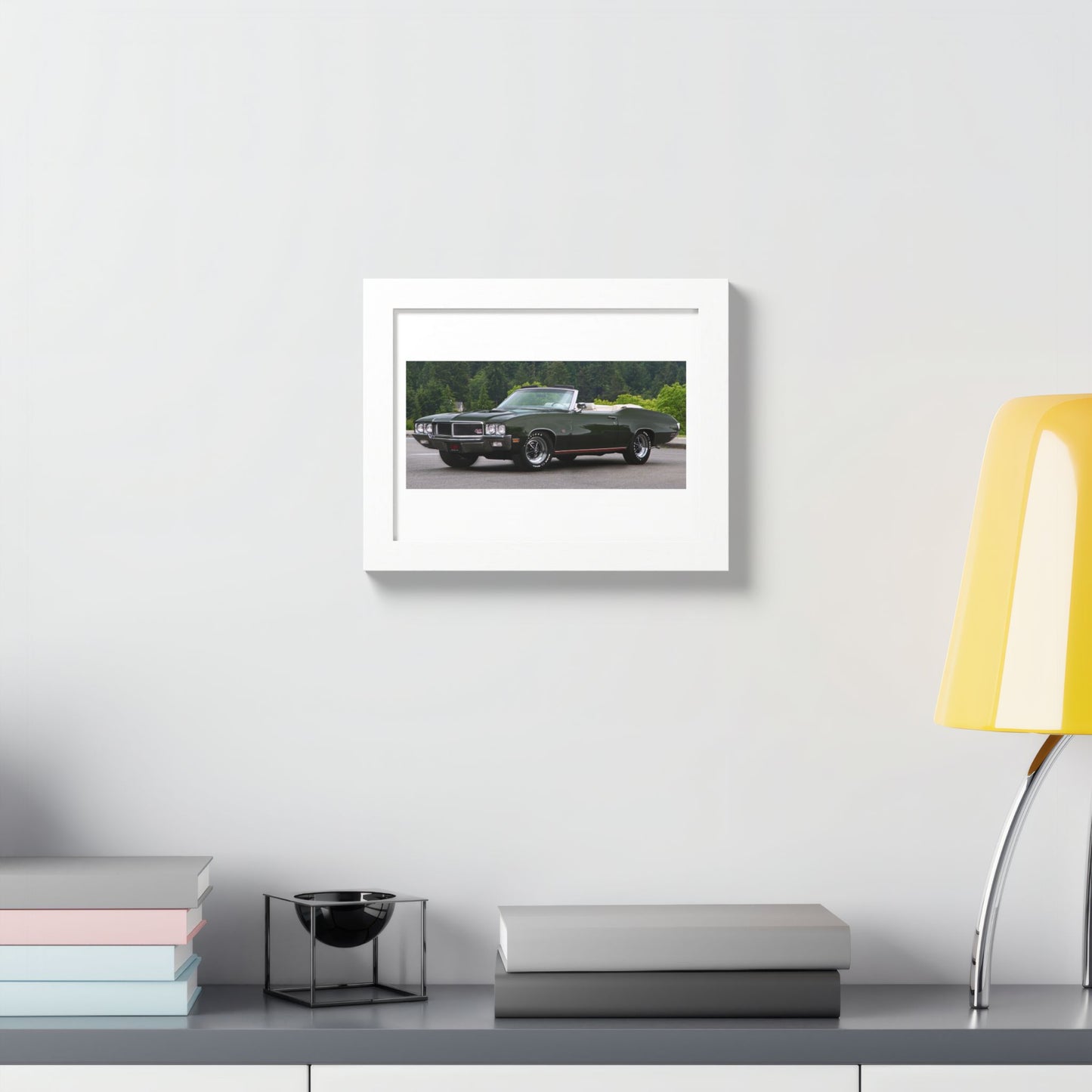 Classic 1970 Buick Skylark GS455 Stage 1 Muscle Car Convertible Framed Poster | Automotive Wall Art