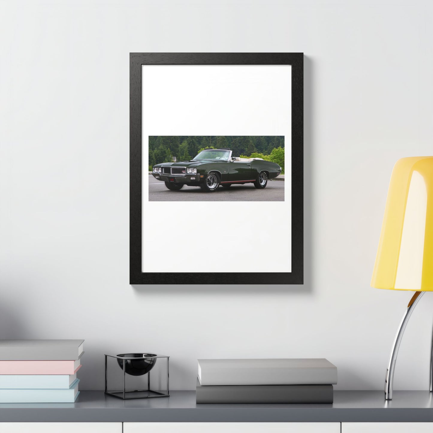 Classic 1970 Buick Skylark GS455 Stage 1 Muscle Car Convertible Framed Poster | Automotive Wall Art