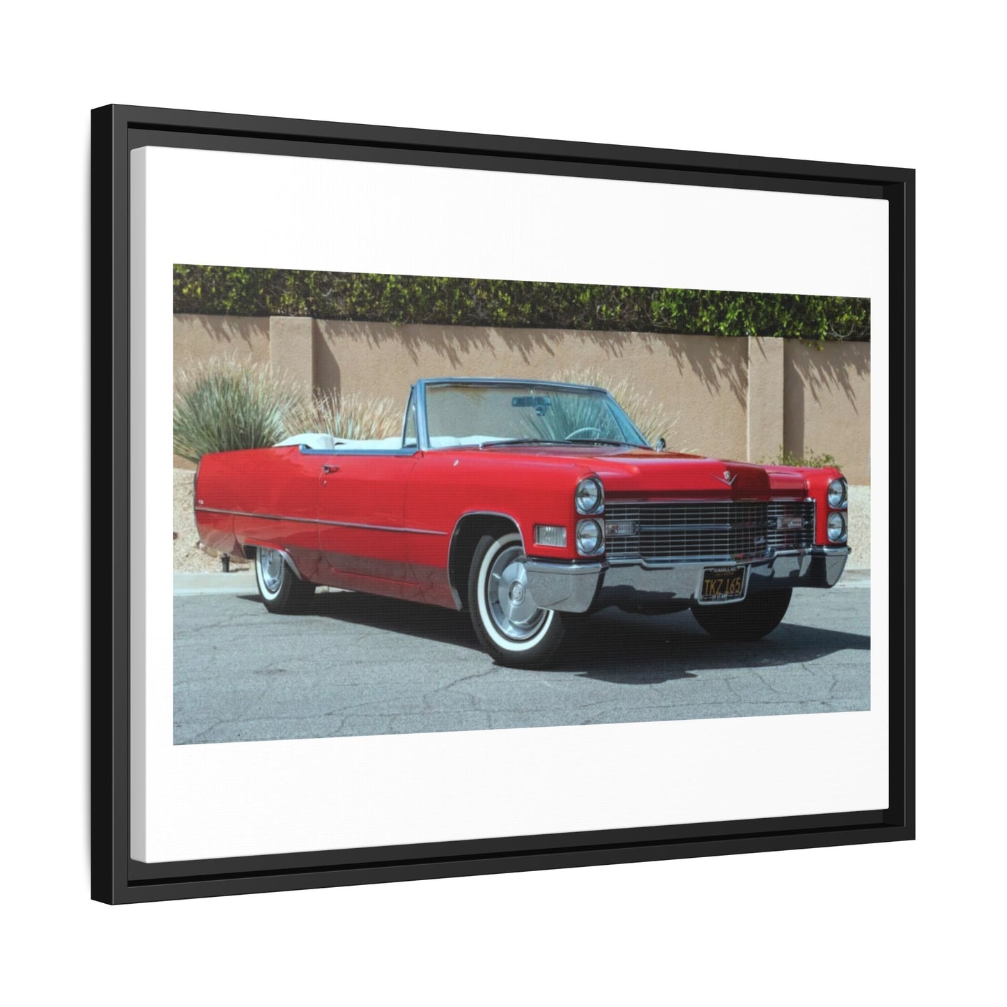 Classic 1966 Cadillac Convertible Matte Canvas framed print | Vintage Cadillac Wall Art