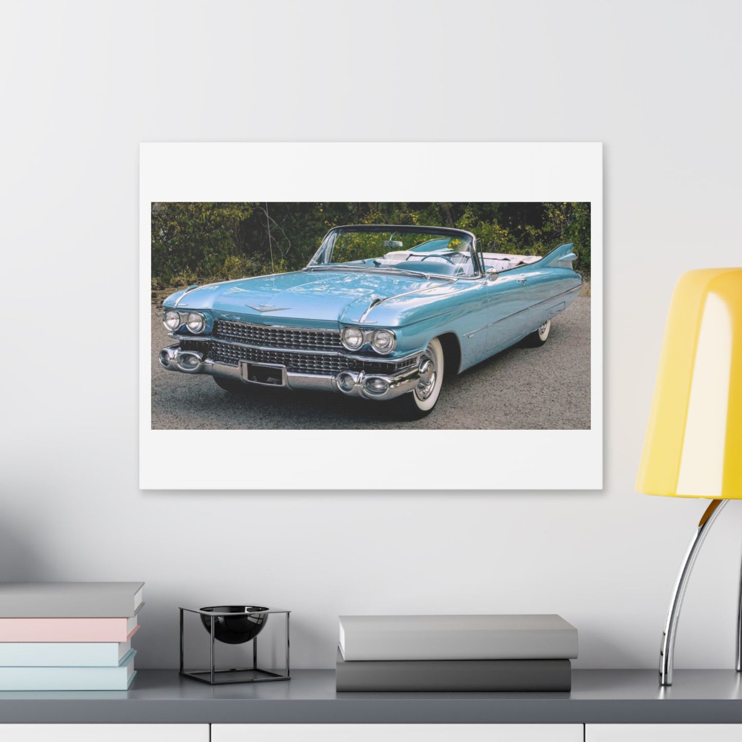Classic 1959 Cadillac Convertible On Classic Canvas | Retro Car Wall Art