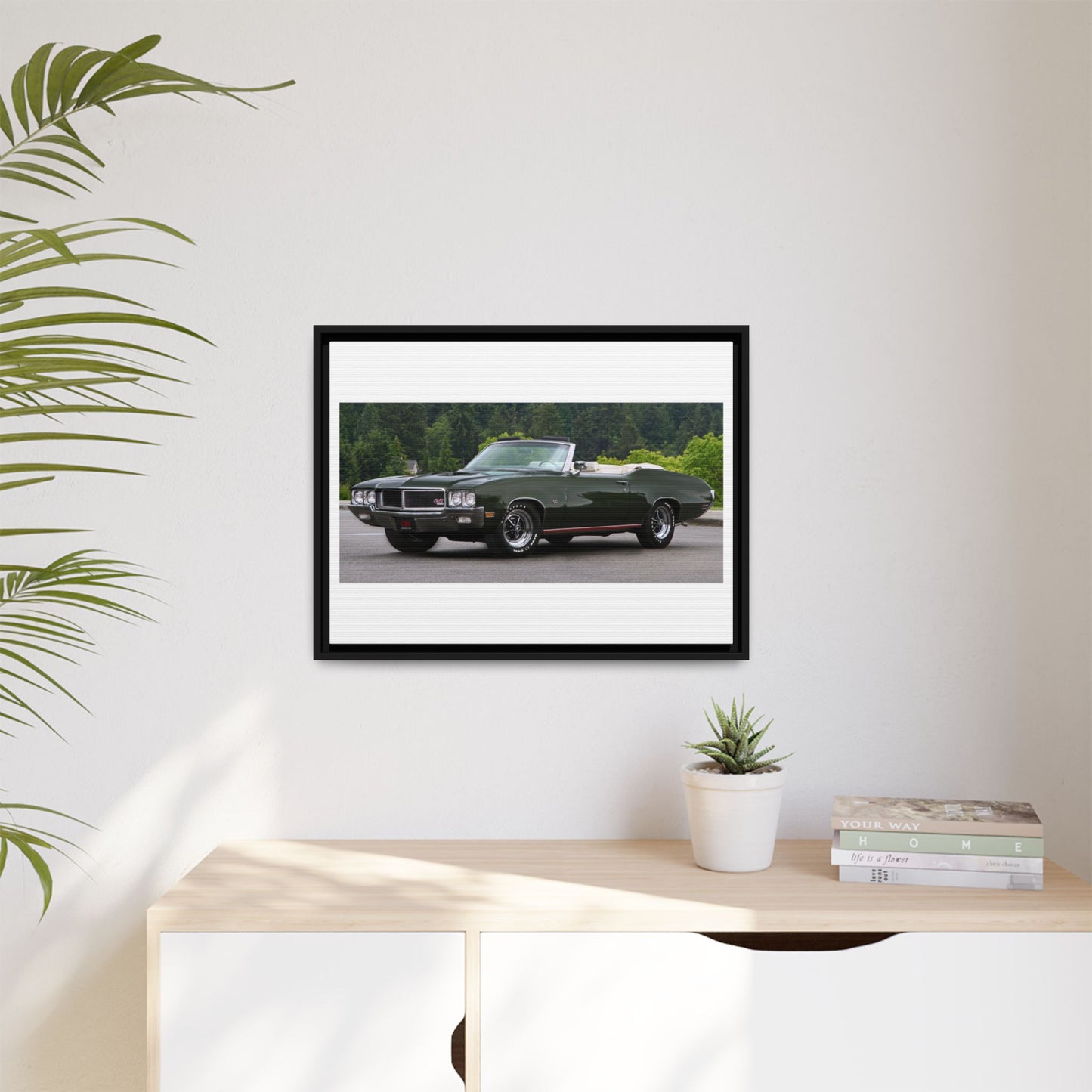 Classic 1970 Buick Skylark GS455 Stage 1 Convertible Matte Canvas Framed Print