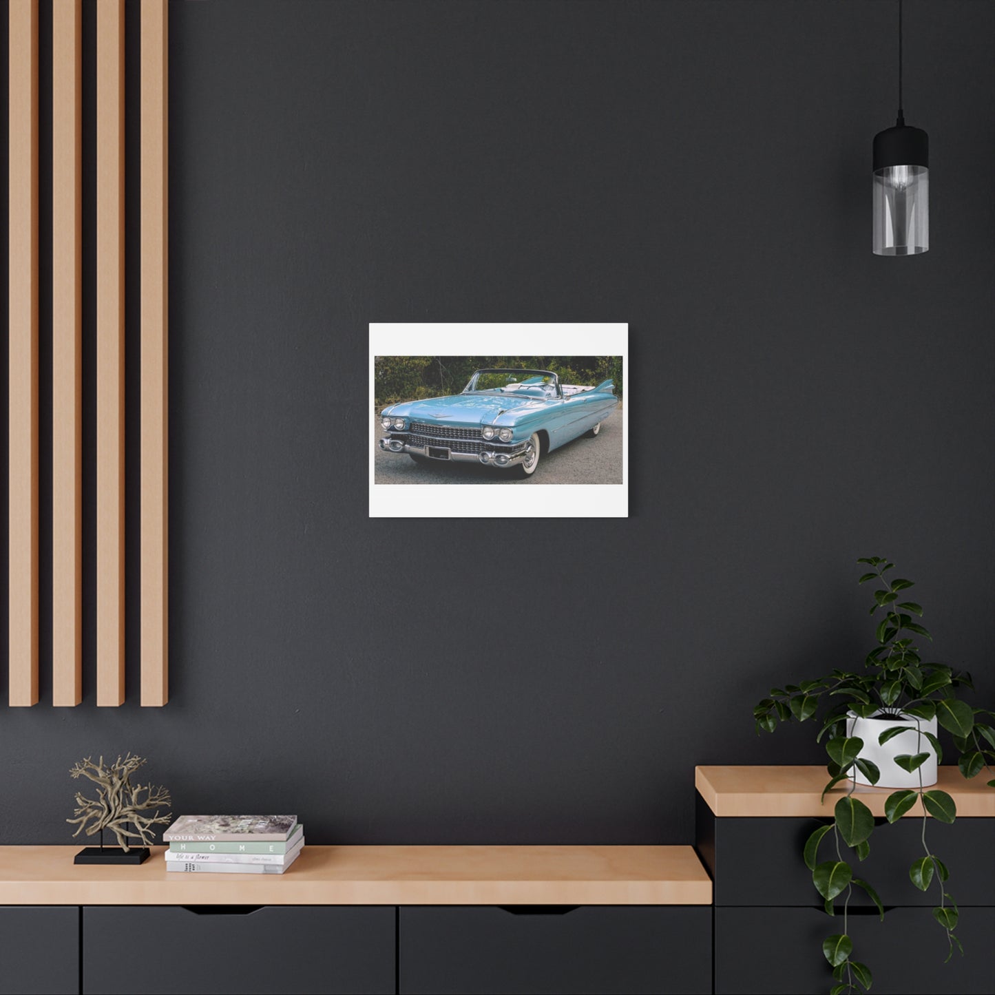 Vintage 1959 Cadillac Convertible Canvas Print | Matte Stretched Wall Art
