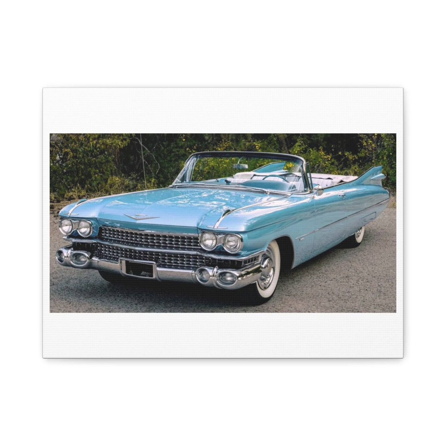 Vintage 1959 Cadillac Convertible Canvas Print | Matte Stretched Wall Art