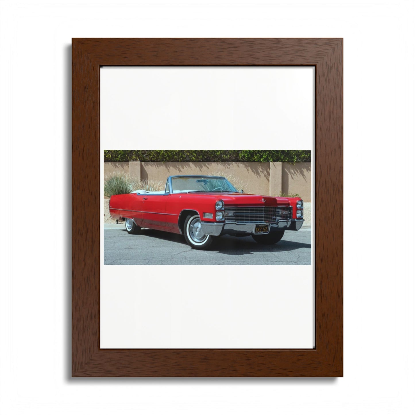 Classic 1966 Cadillac Convertible Poster framed print | Vintage Car Wall Art