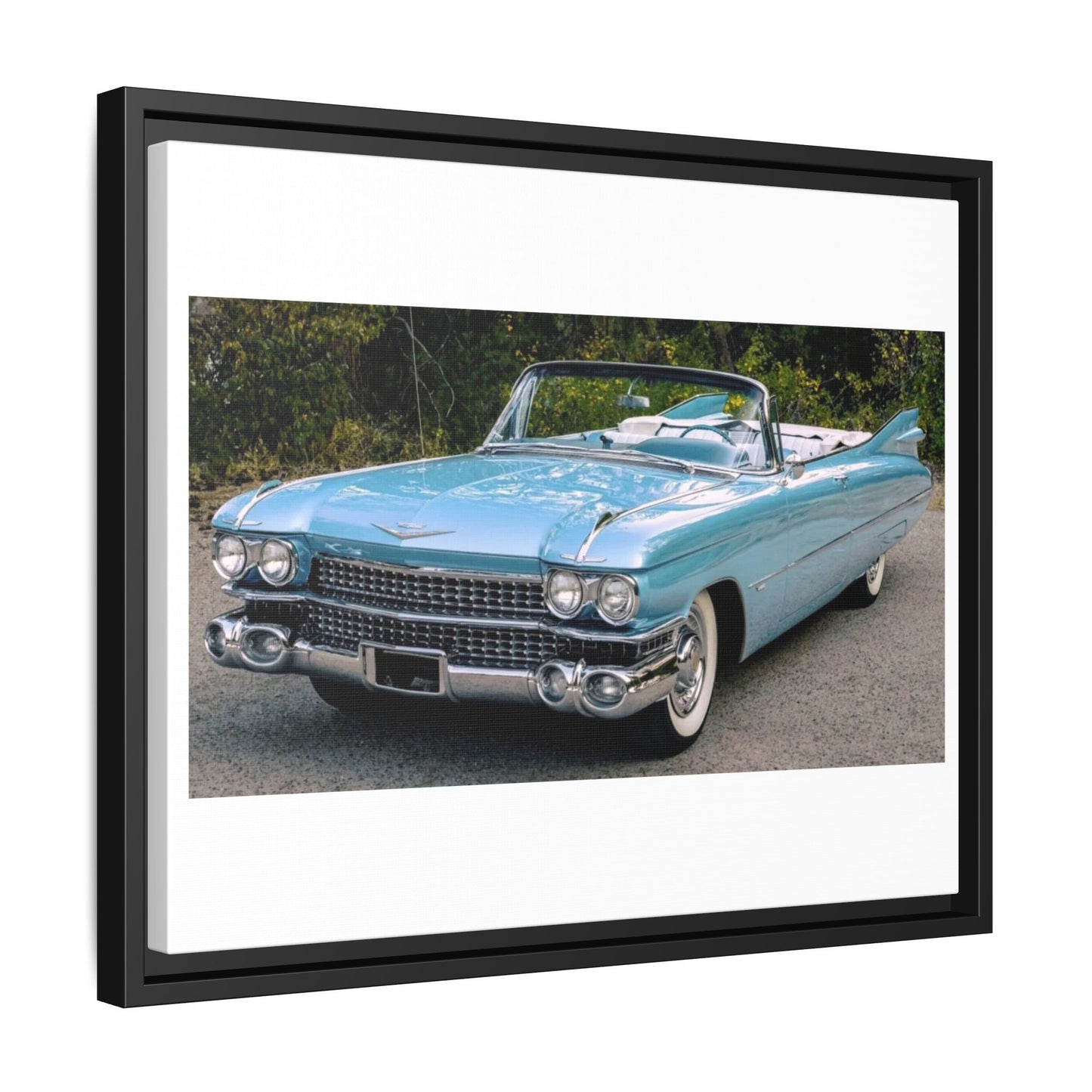 Vintage 1959 Cadillac Convertible Canvas, Framed