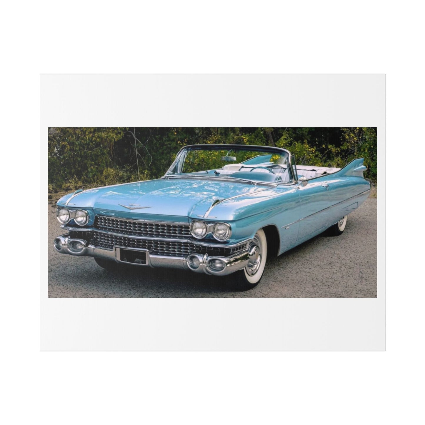 Classic 1959 Cadillac Convertible On Classic Canvas | Retro Car Wall Art