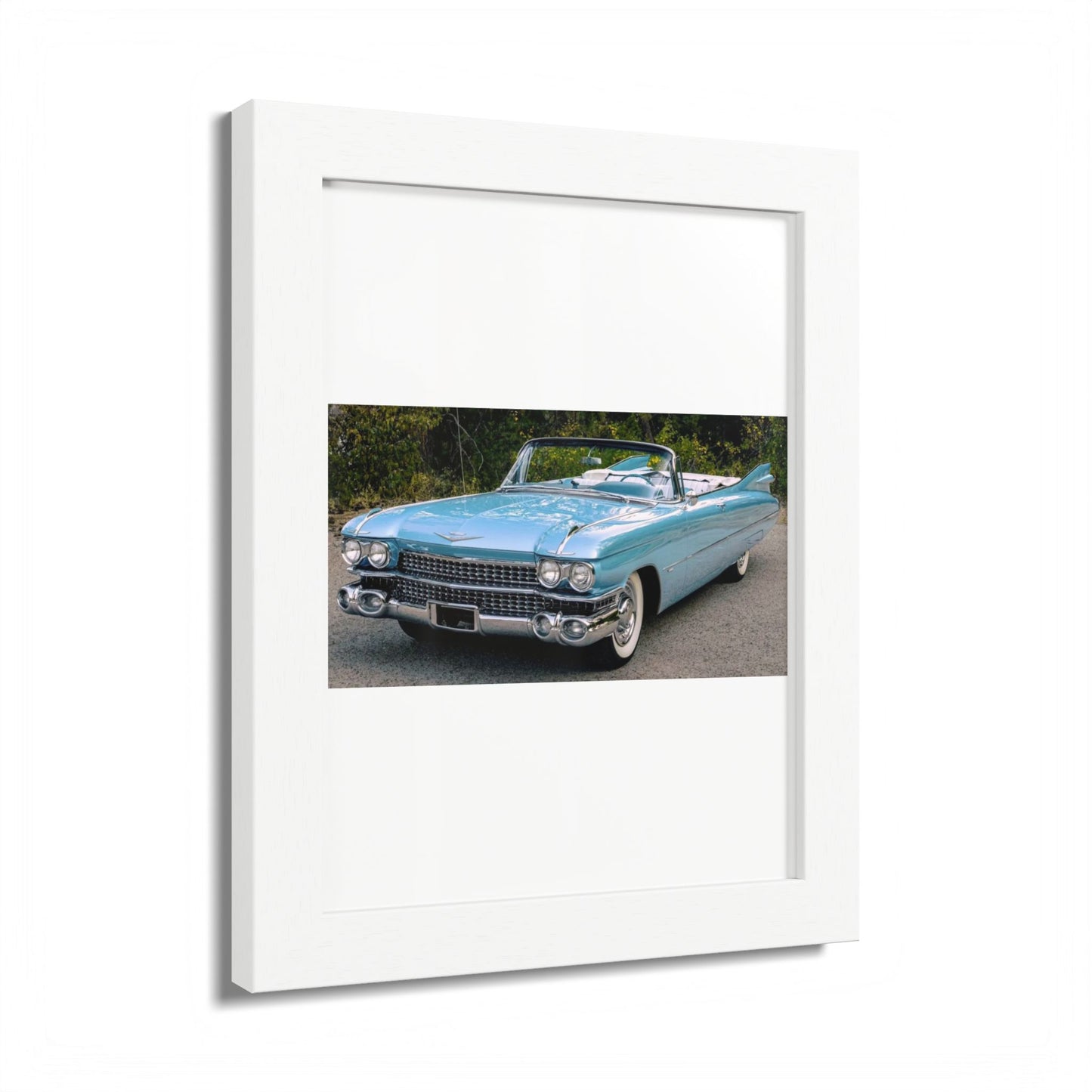 Vintage 1959 Cadillac Convertible Classic Car Framed Poster