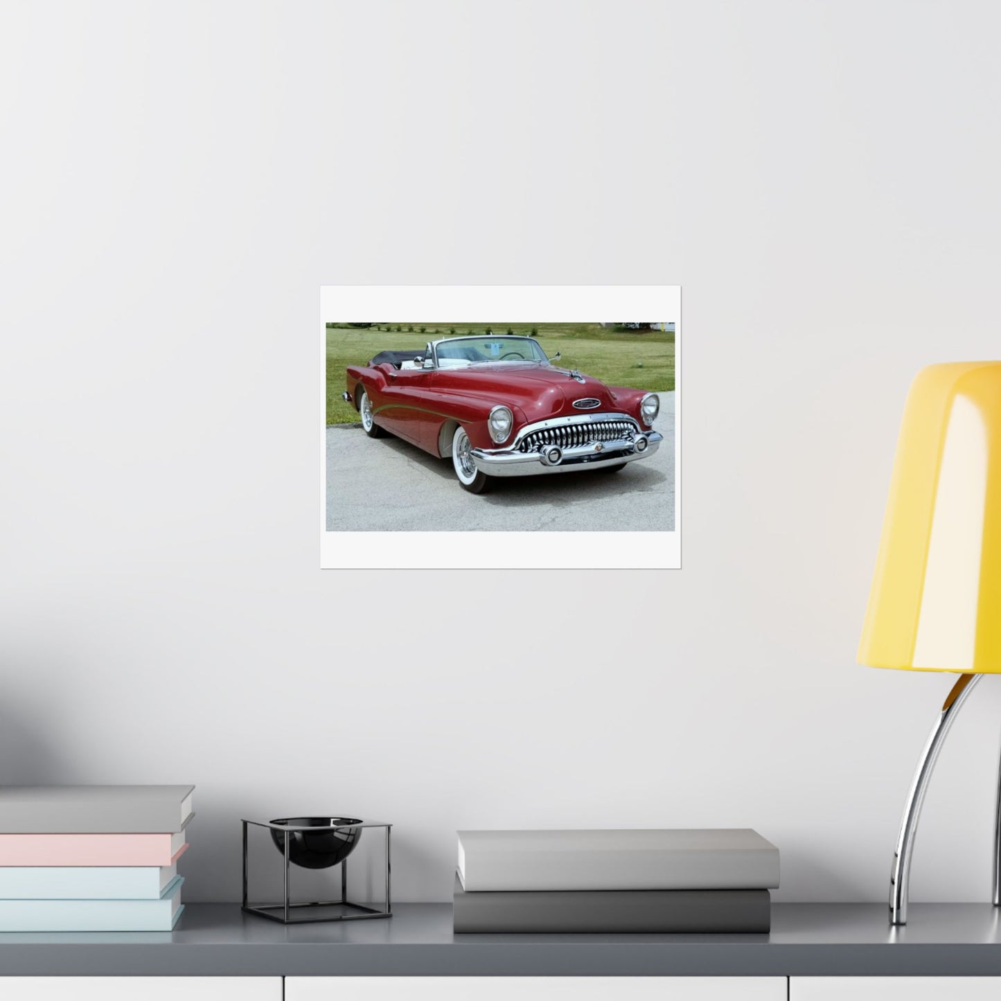 Vintage 1953 Buick Roadmaster Convertible Poster Matte Horizontal | Classic Car Wall Art