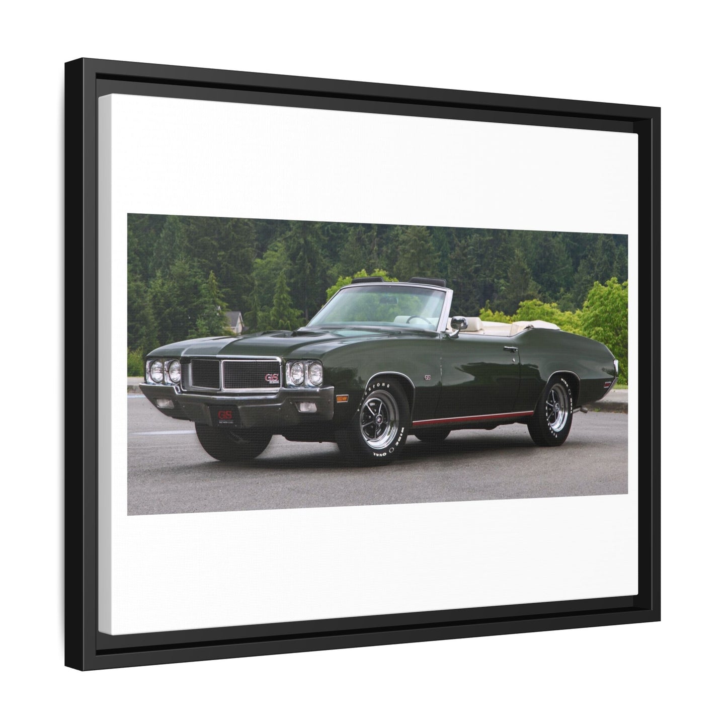 Classic 1970 Buick Skylark GS455 Stage 1 Convertible Matte Canvas Framed Print