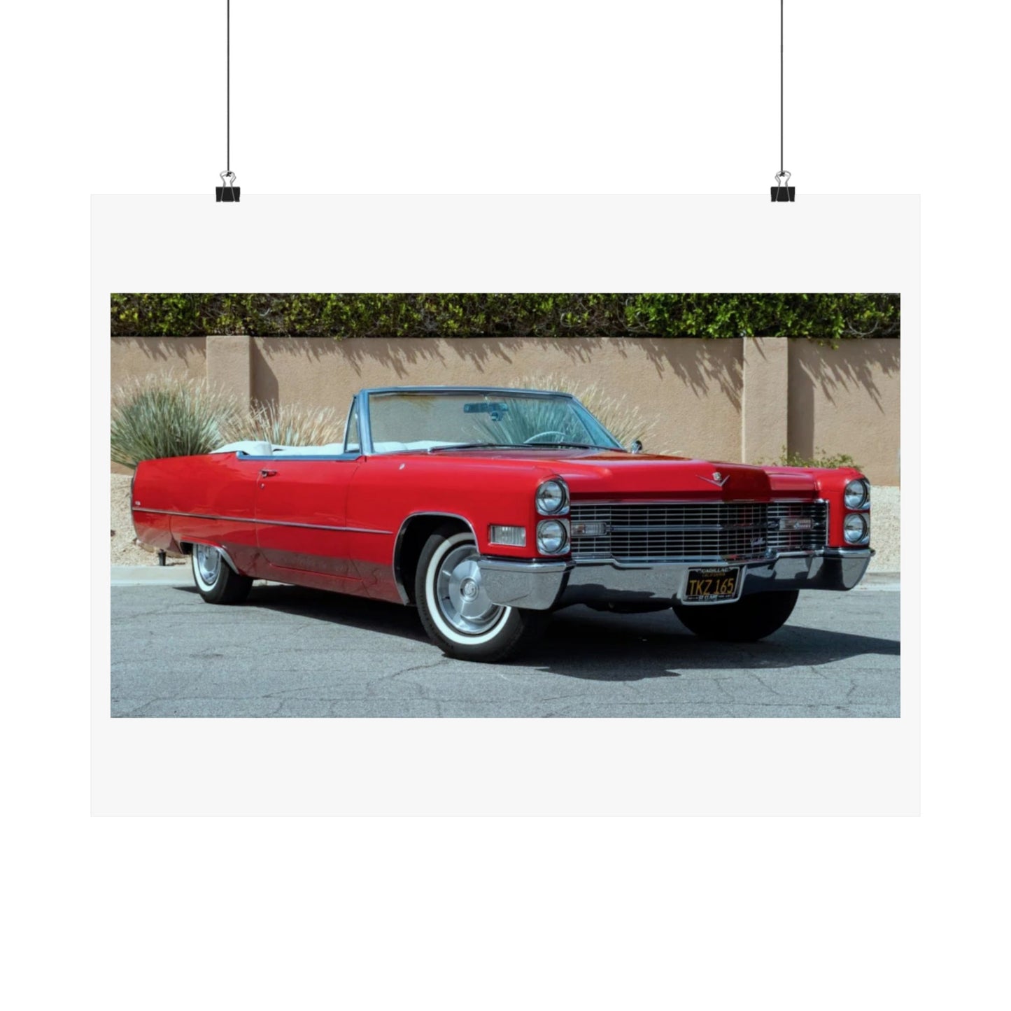 Classic 1966 Cadillac Convertible Poster | Satin Poster (210gsm)