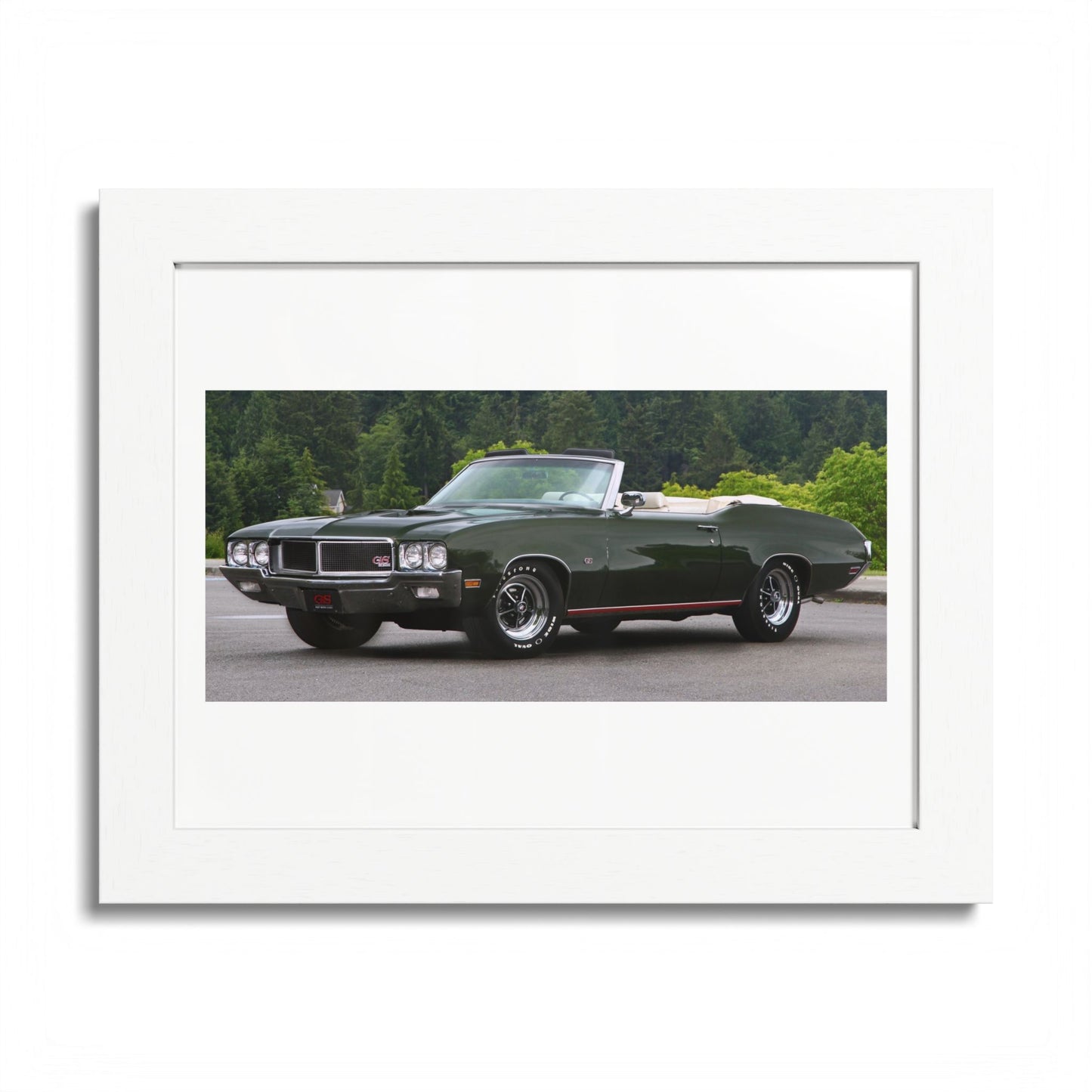 Classic 1970 Buick Skylark GS455 Stage 1 Muscle Car Convertible Framed Poster | Automotive Wall Art