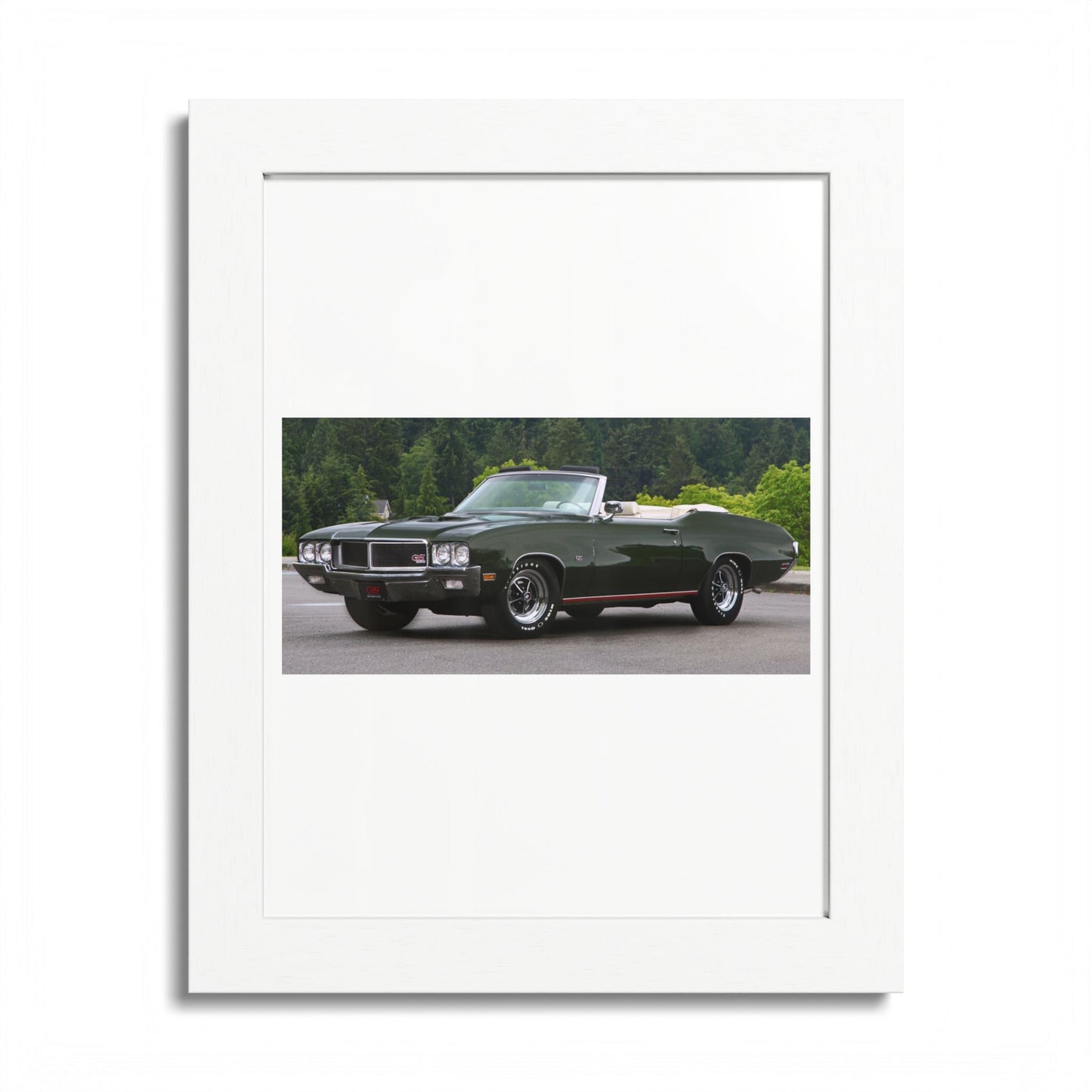 Classic 1970 Buick Skylark GS455 Stage 1 Muscle Car Convertible Framed Poster | Automotive Wall Art