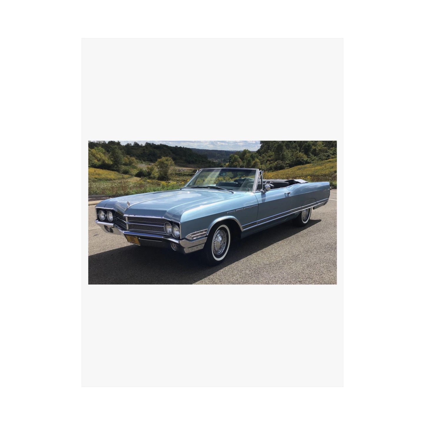 Vintage 1965 Buick Electra 225 Convertible Classic Car Poster | Satin Poster 210gsm