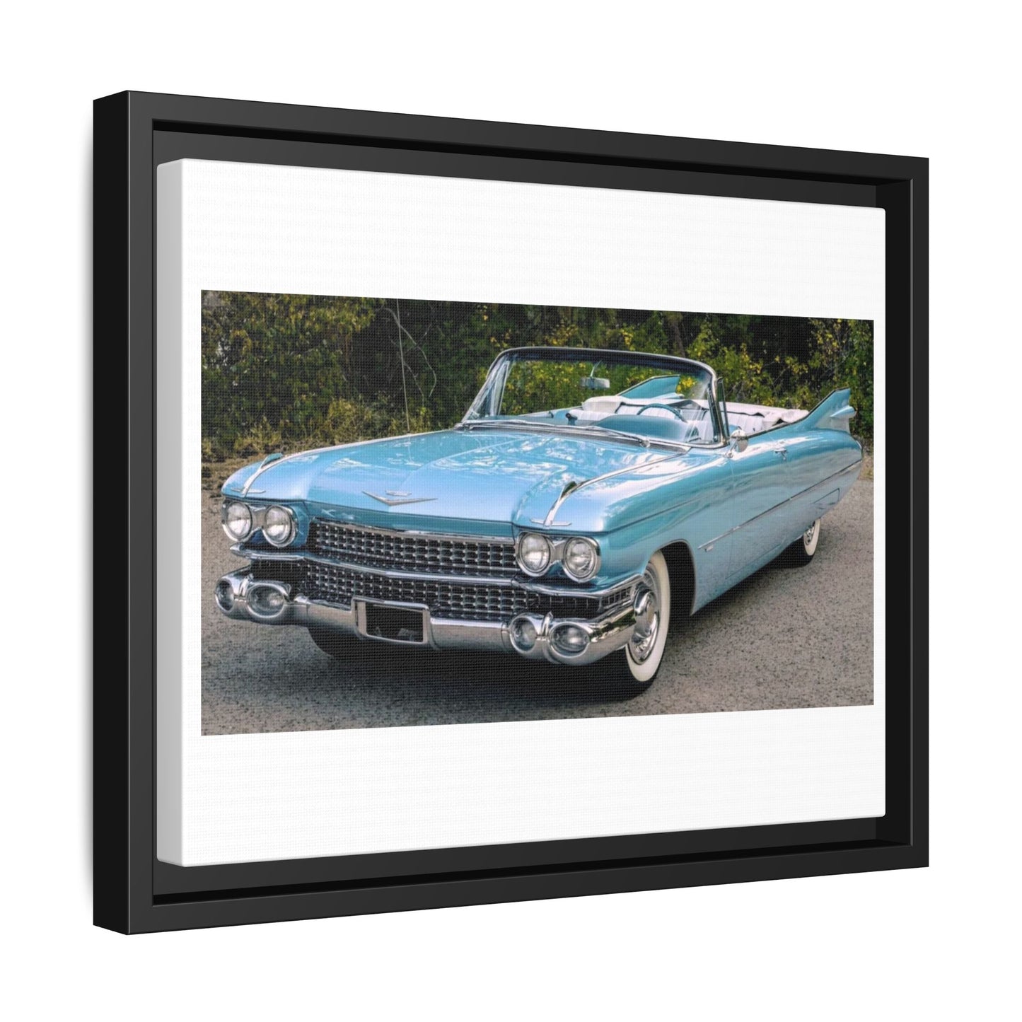 Vintage 1959 Cadillac Convertible Canvas, Framed