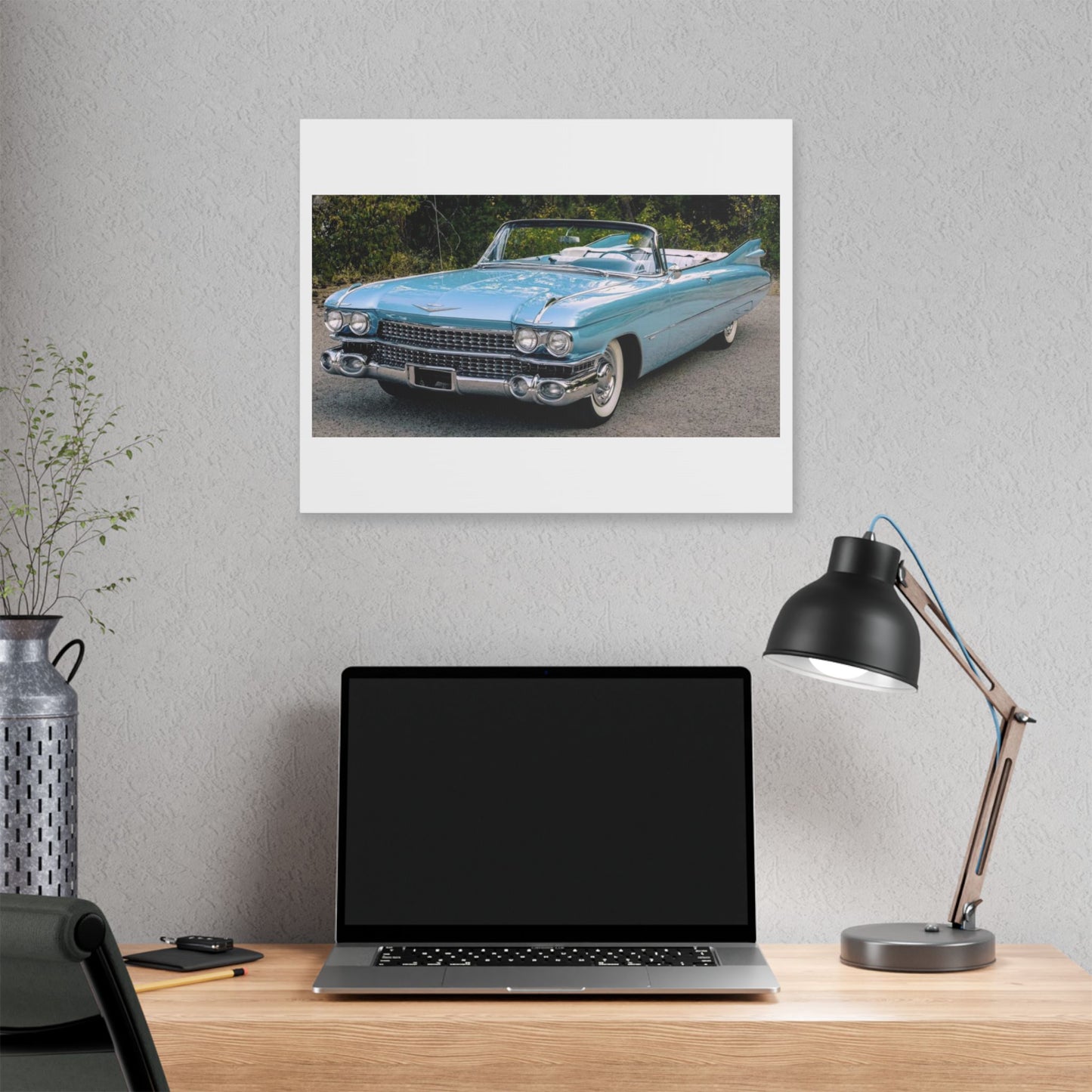 Classic 1959 Cadillac Convertible On Classic Canvas | Retro Car Wall Art