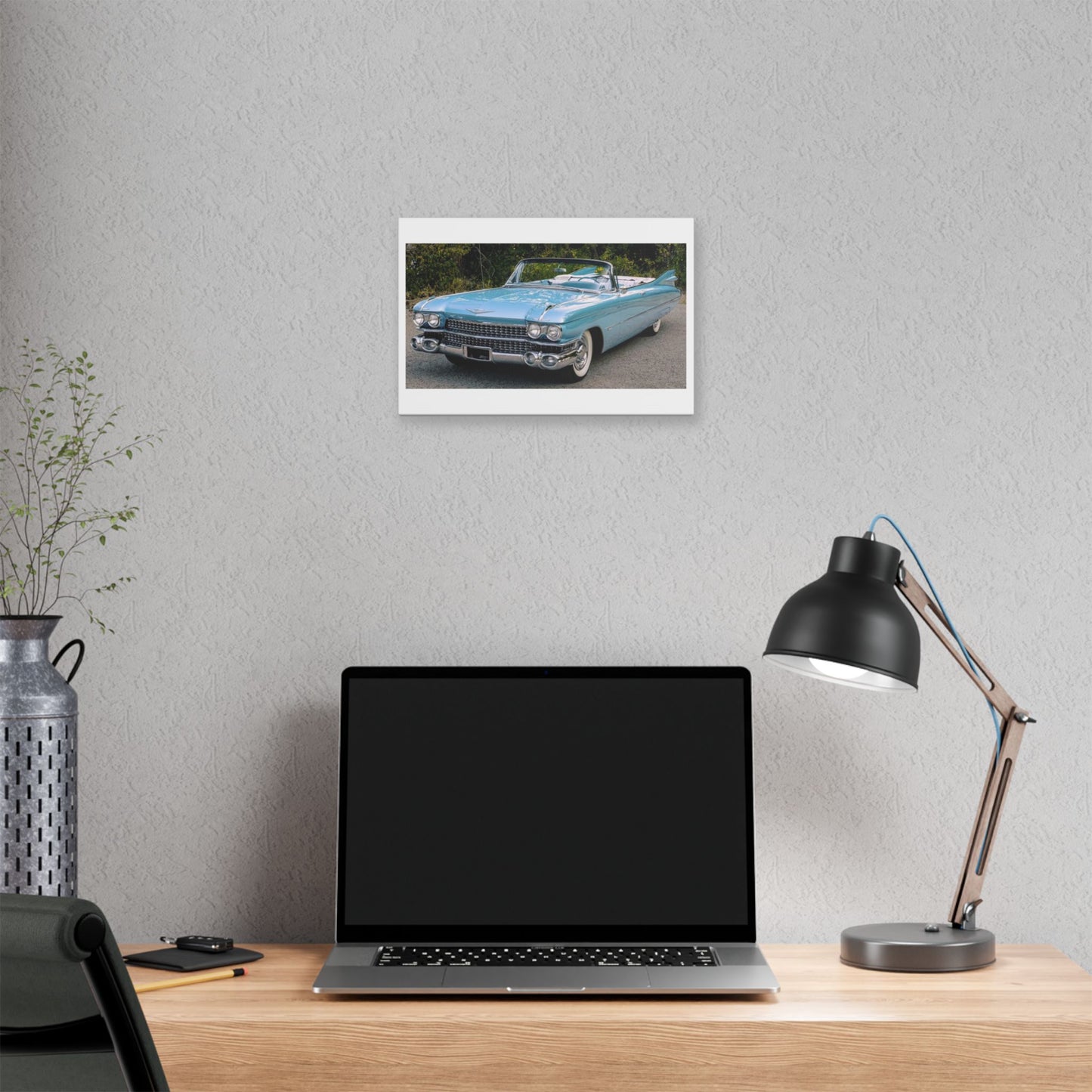 Classic 1959 Cadillac Convertible On Classic Canvas | Retro Car Wall Art