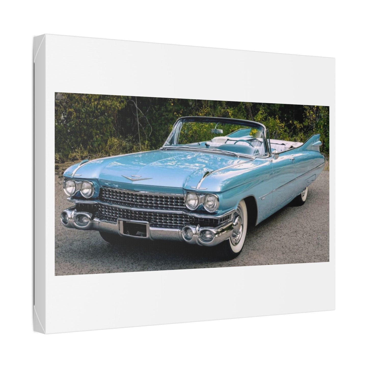 Classic 1959 Cadillac Convertible On Classic Canvas | Retro Car Wall Art
