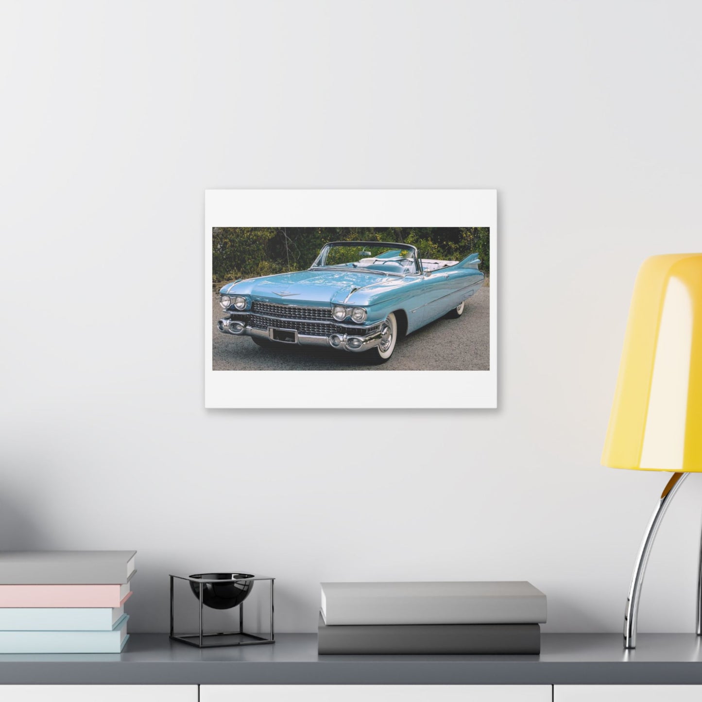 Classic 1959 Cadillac Convertible On Classic Canvas | Retro Car Wall Art