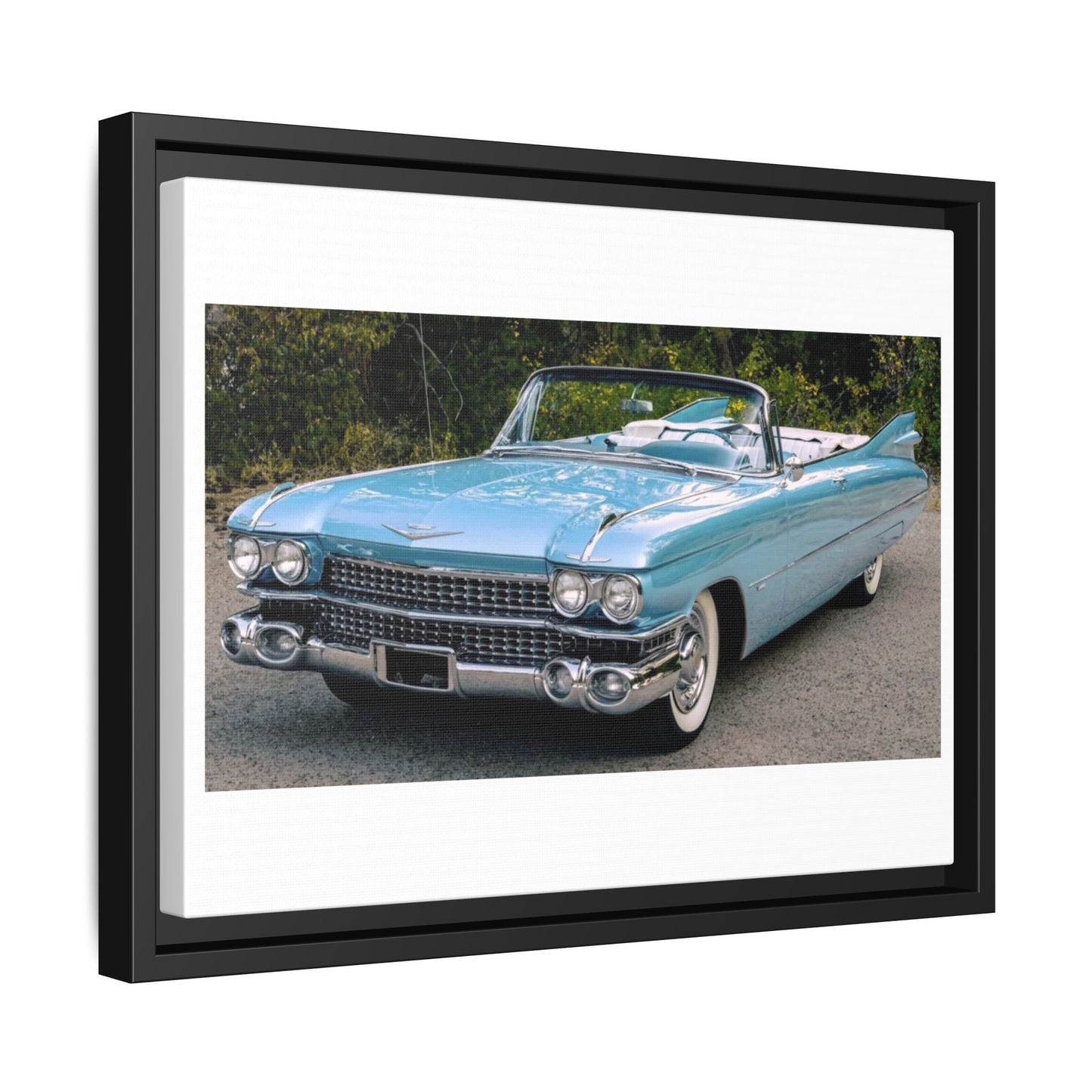 Vintage 1959 Cadillac Convertible Canvas, Framed