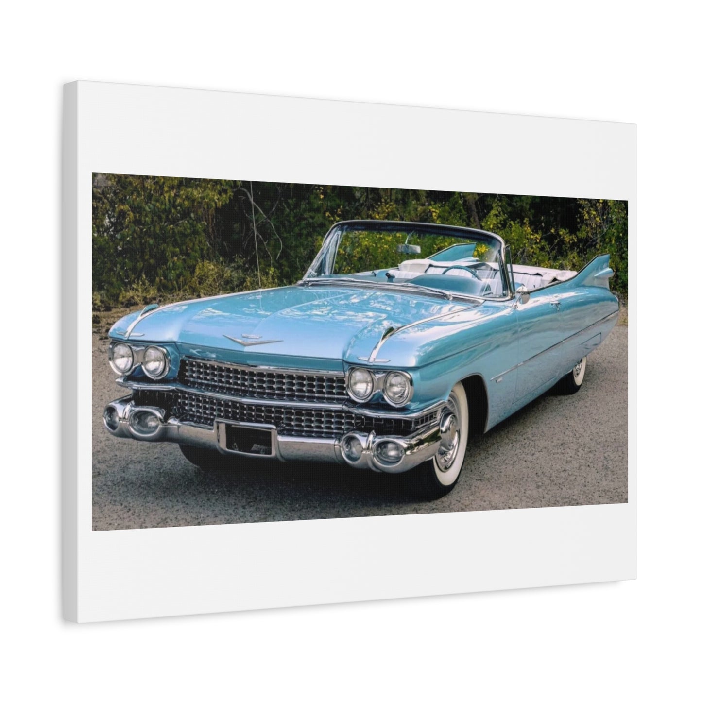Vintage 1959 Cadillac Convertible Canvas Print | Matte Stretched Wall Art
