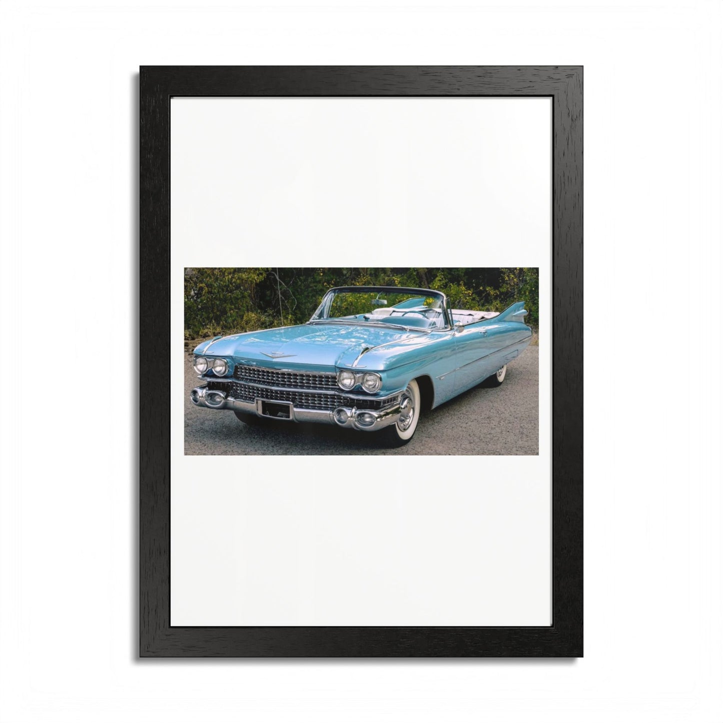 Vintage 1959 Cadillac Convertible Classic Car Framed Poster