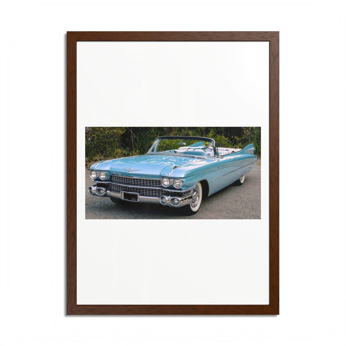 Vintage 1959 Cadillac Convertible Classic Car Framed Poster