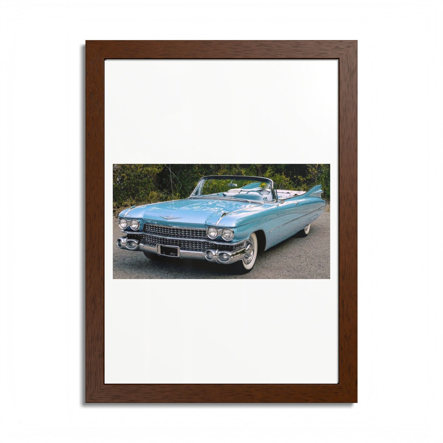 Vintage 1959 Cadillac Convertible Classic Car Framed Poster