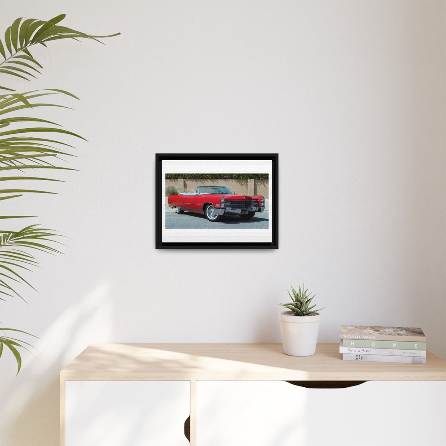 Classic 1966 Cadillac Convertible Matte Canvas framed print | Vintage Cadillac Wall Art