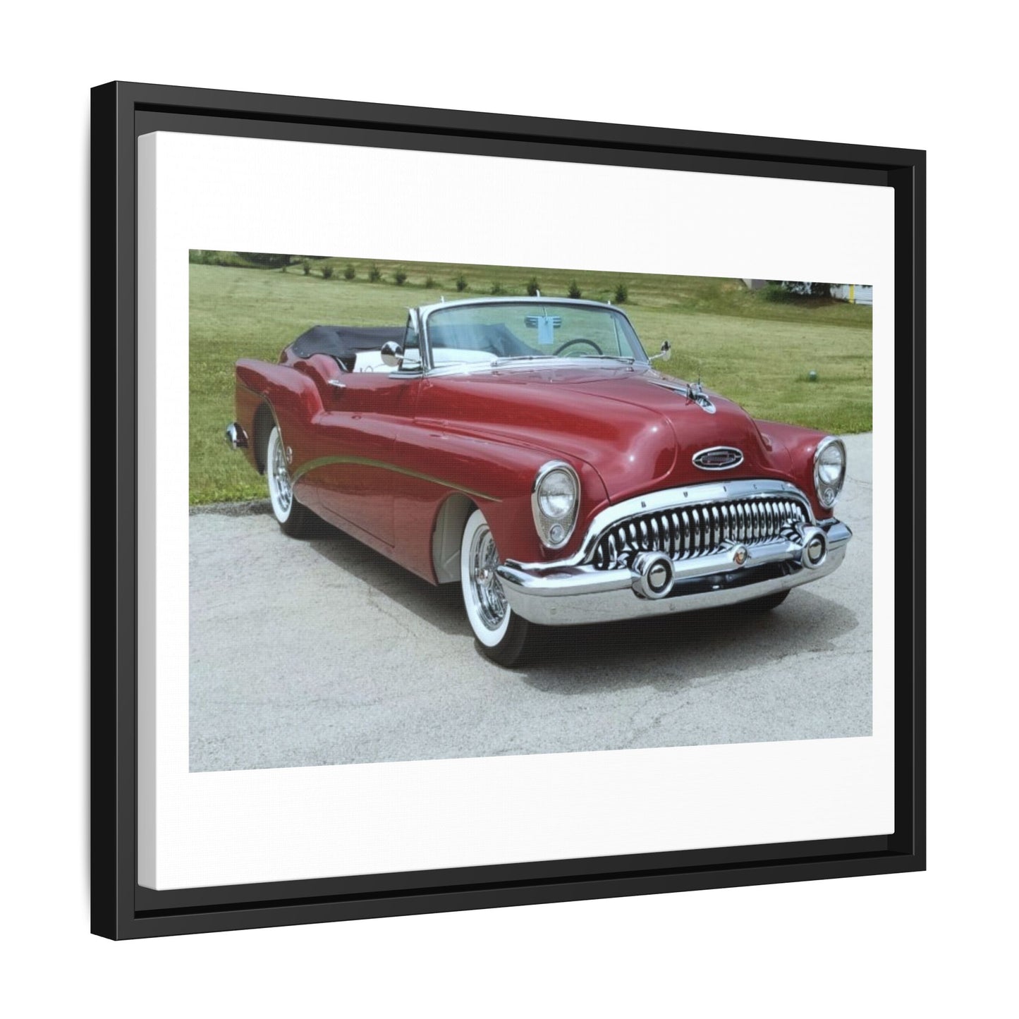 Classic 1953 Buick Roadmaster Convertible Matte Canvas Framed Wall Art