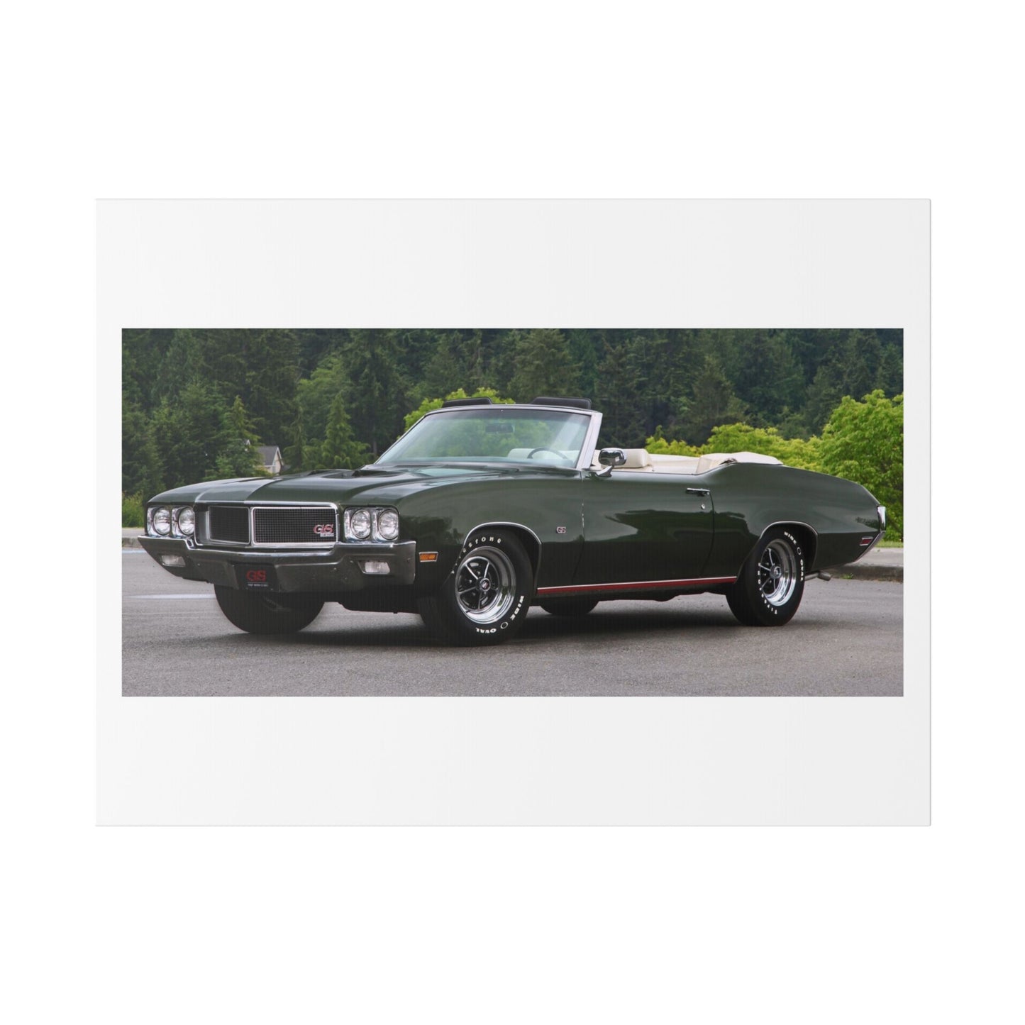Vintage 1970 Buick Skylark GS455 Stage 1 Convertible Muscle Car Classic Stretched Canvas | Automotive Wall Art