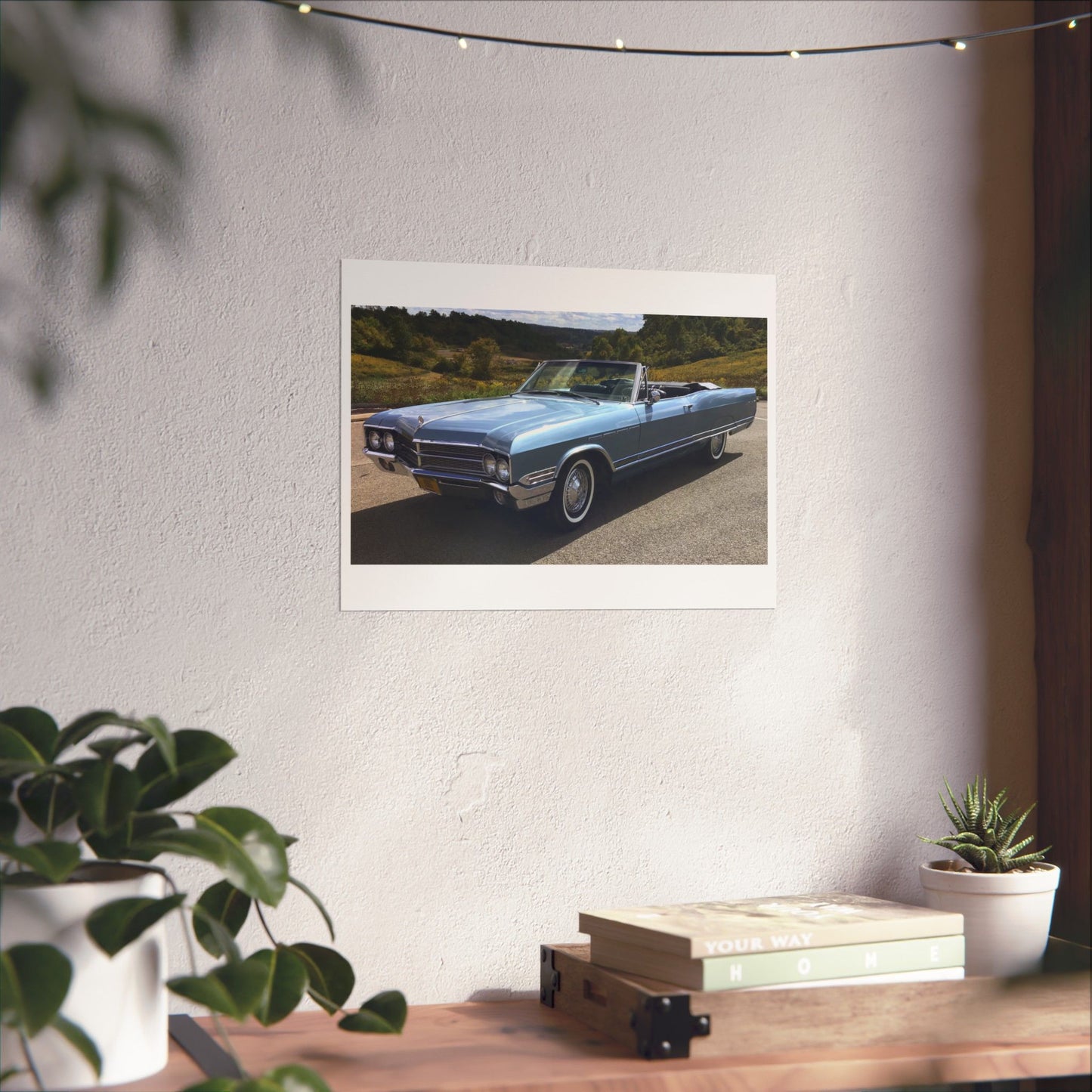 Vintage 1965 Buick Electra 225 Convertible Poster Matte Horizontal Poster | Classic Vintage Automobile Wall Art