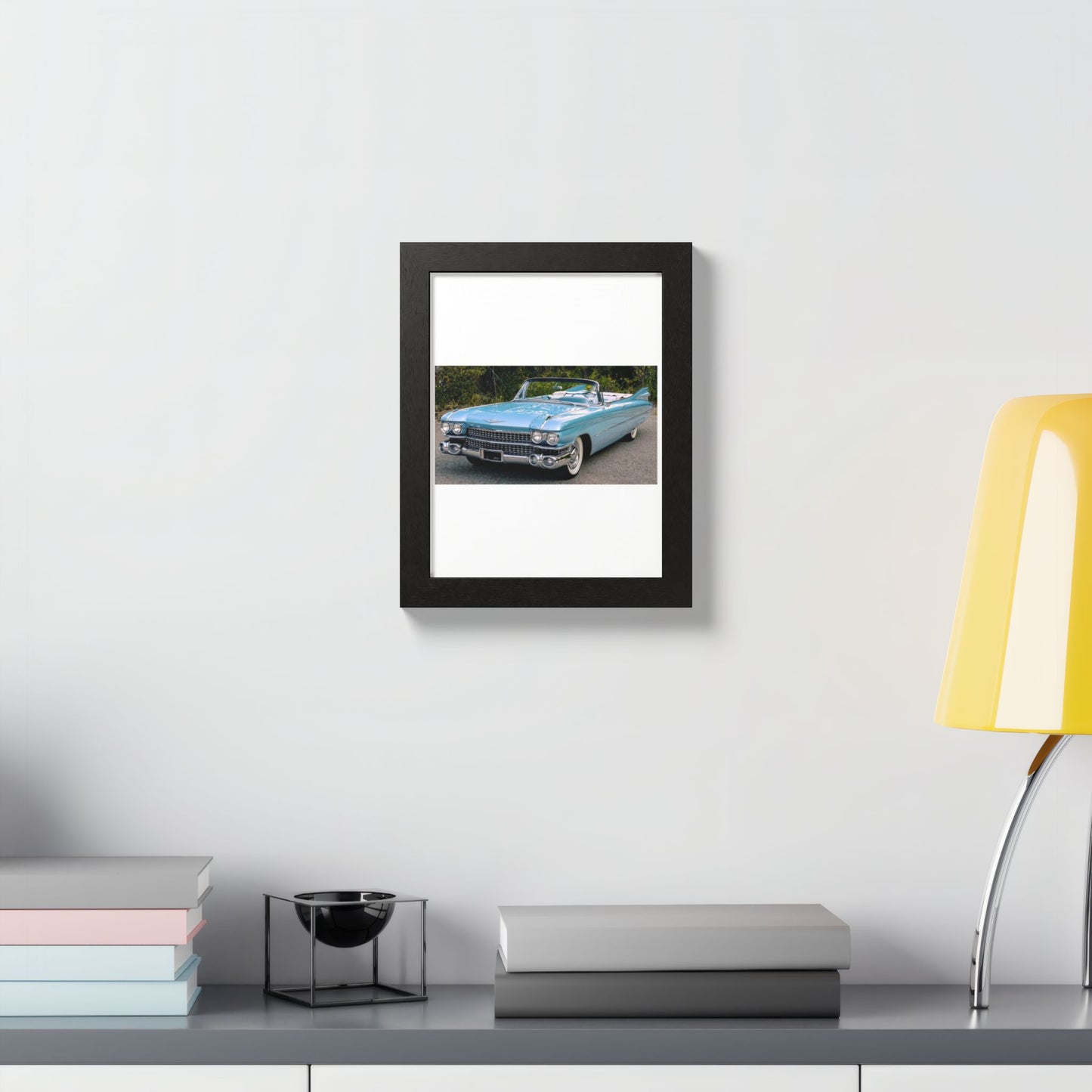 Vintage 1959 Cadillac Convertible Classic Car Framed Poster