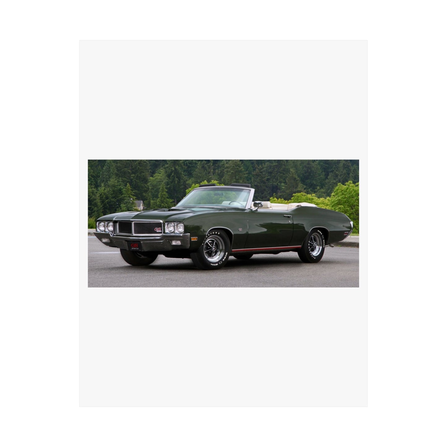 Classic 1970 Buick Skylark Stage 1 Convertible Poster | Satin Poster (210gsm)