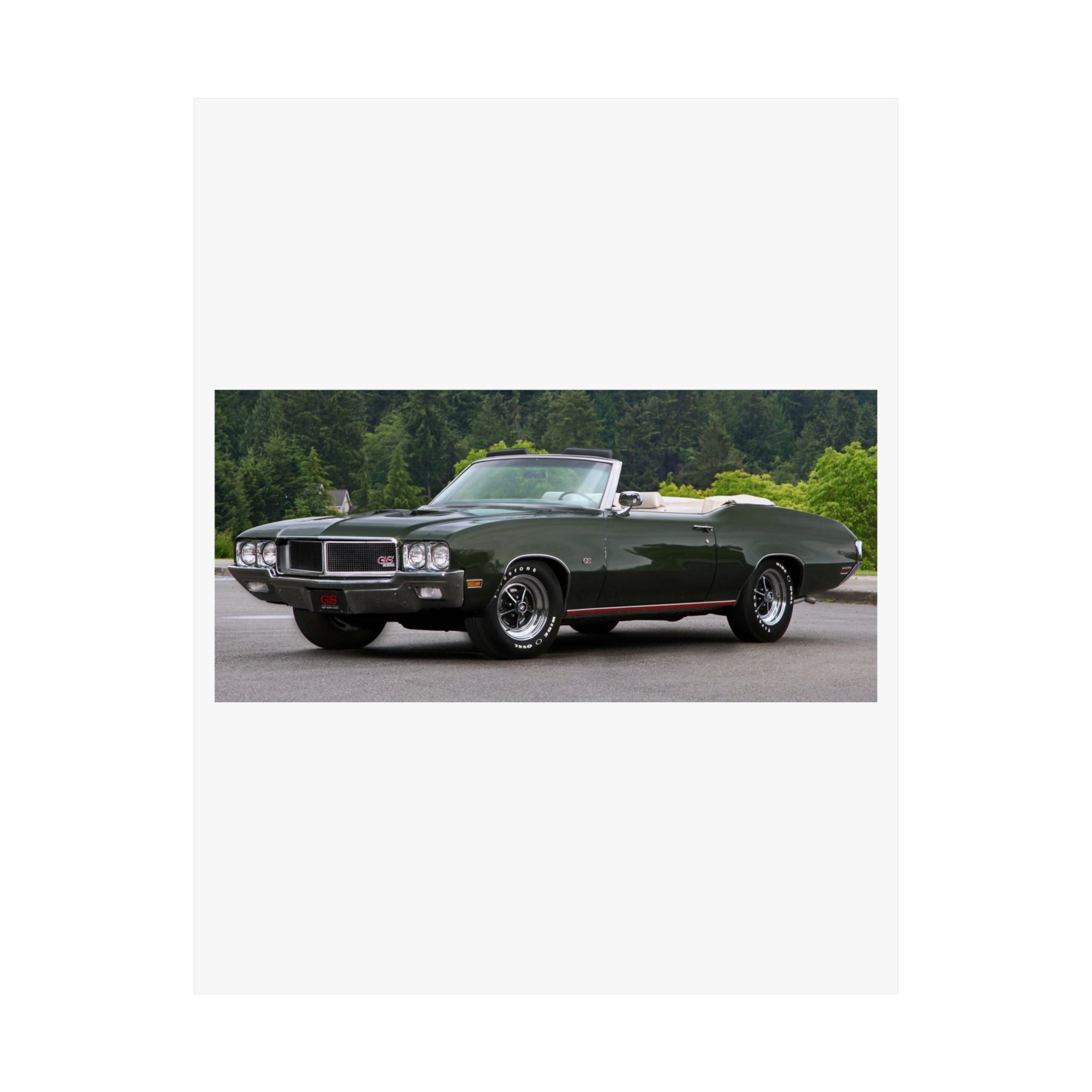 Classic 1970 Buick Skylark Stage 1 Convertible Poster | Satin Poster (210gsm)