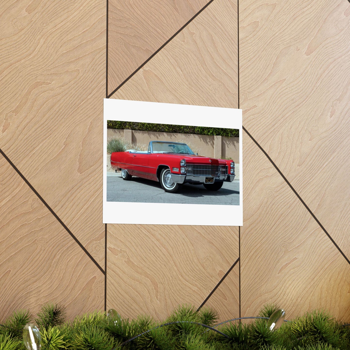 Classic 1966 Cadillac Convertible Poster Matte Horizontal Print | Vintage Car Wall Art