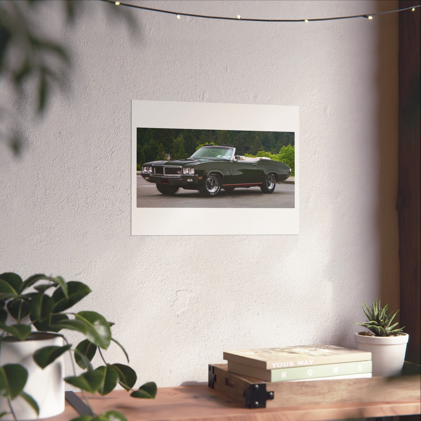 Classic 1970 Buick Skylark Stage 1 Convertible Muscle Car Matte Horizontal Poster | Vintage Auto Wall Art