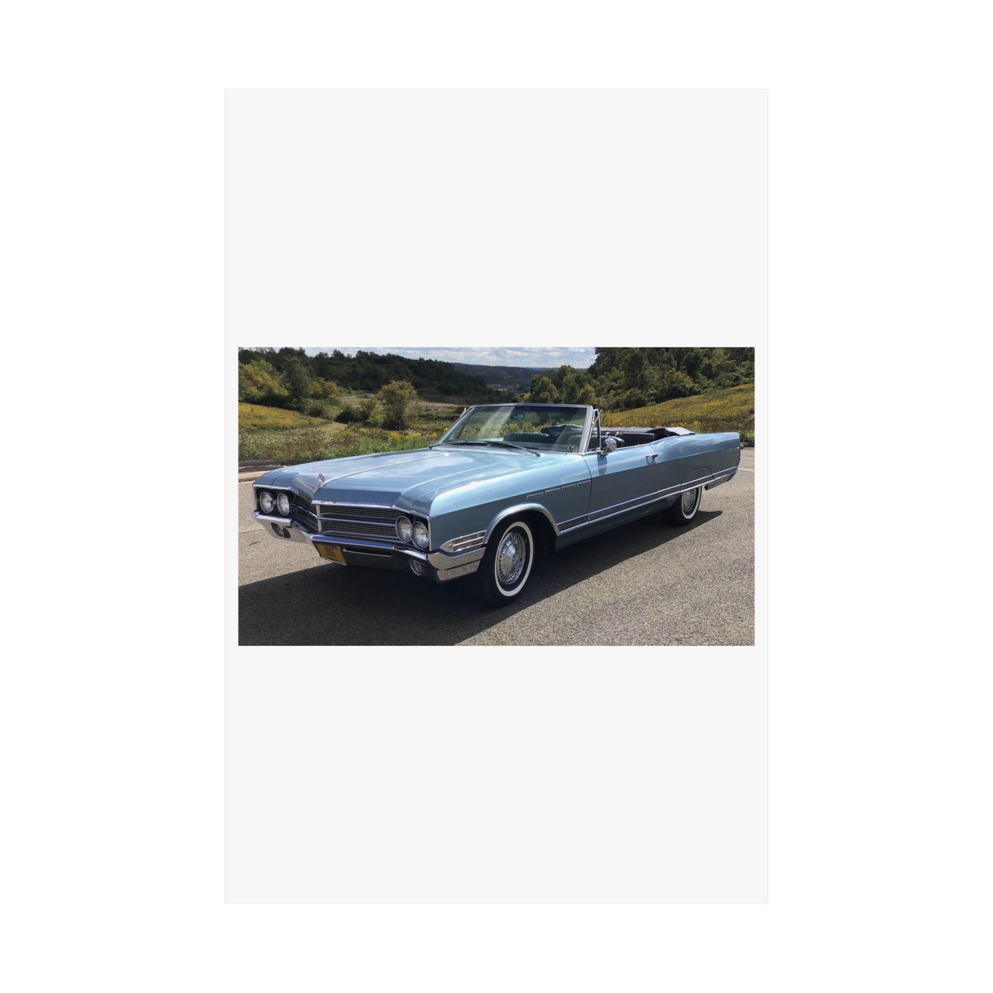 Vintage 1965 Buick Electra 225 Convertible Classic Car Poster | Satin Poster 210gsm